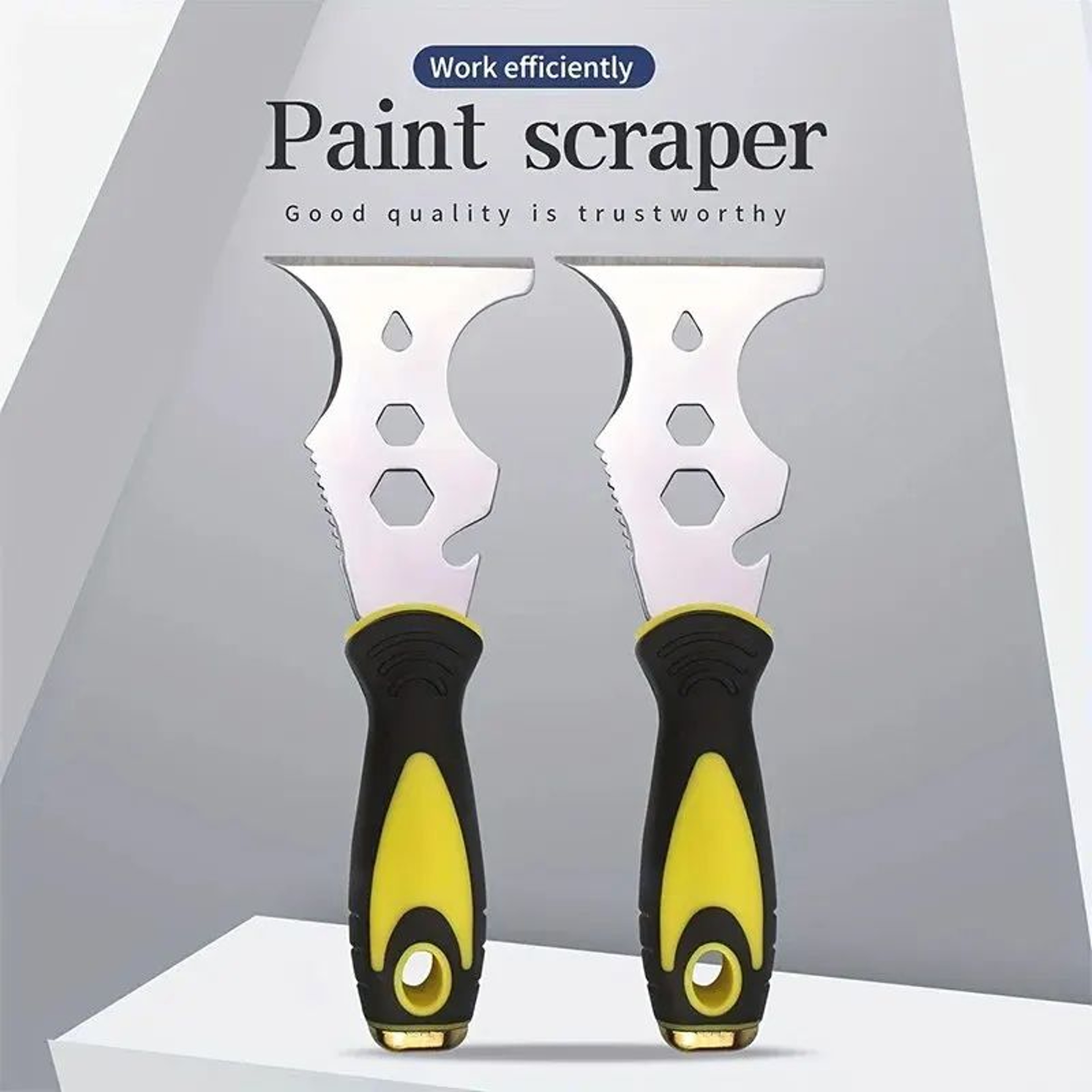 15in1 MultiUse Putty Knife  Stainless Steel Paint Scraper  Wallpaper Removal Tool For Home DIY 0