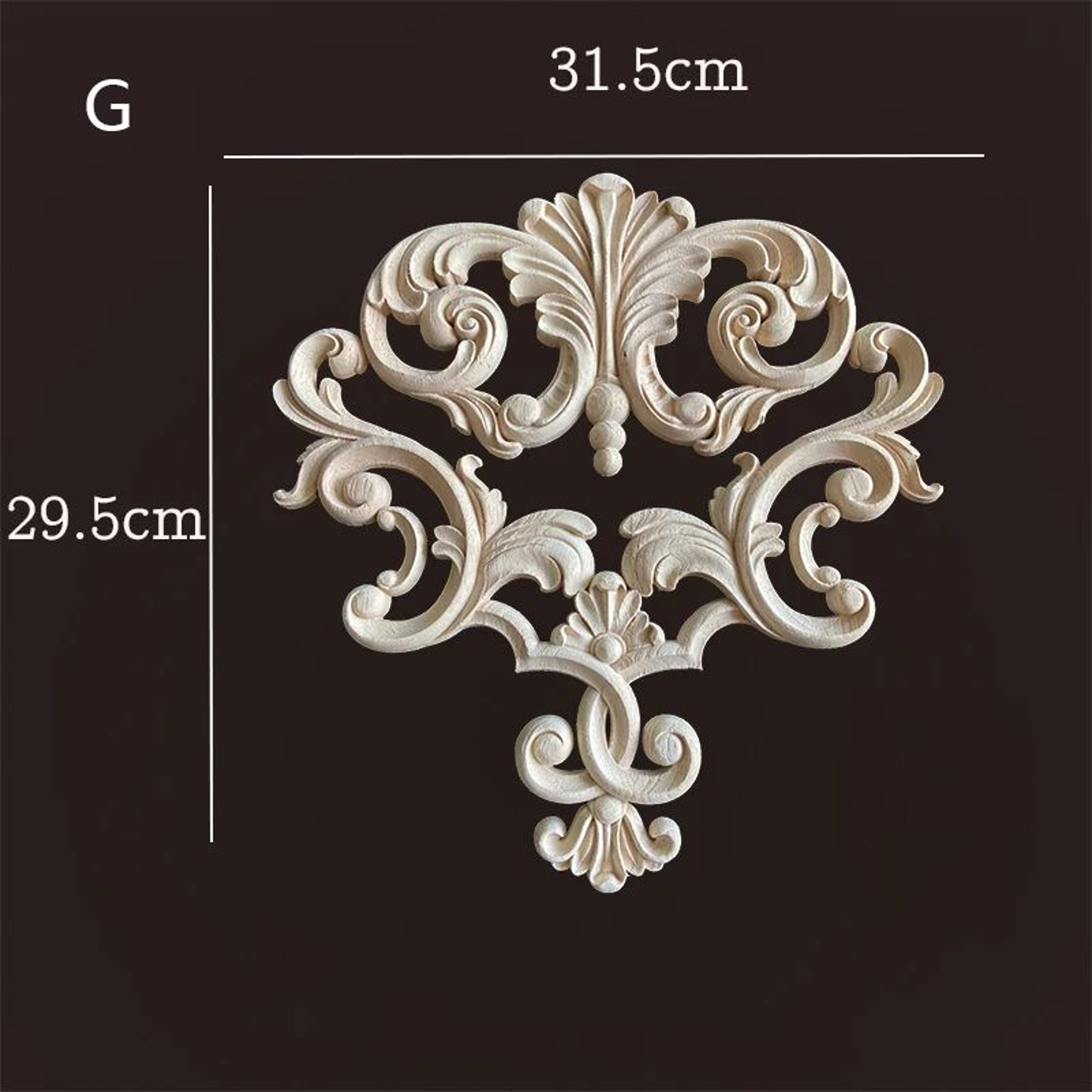 Wood Corner Appliques  Carved Floral Wood Onlays For Furniture  Wall Decor DIY Vintage Trim 26