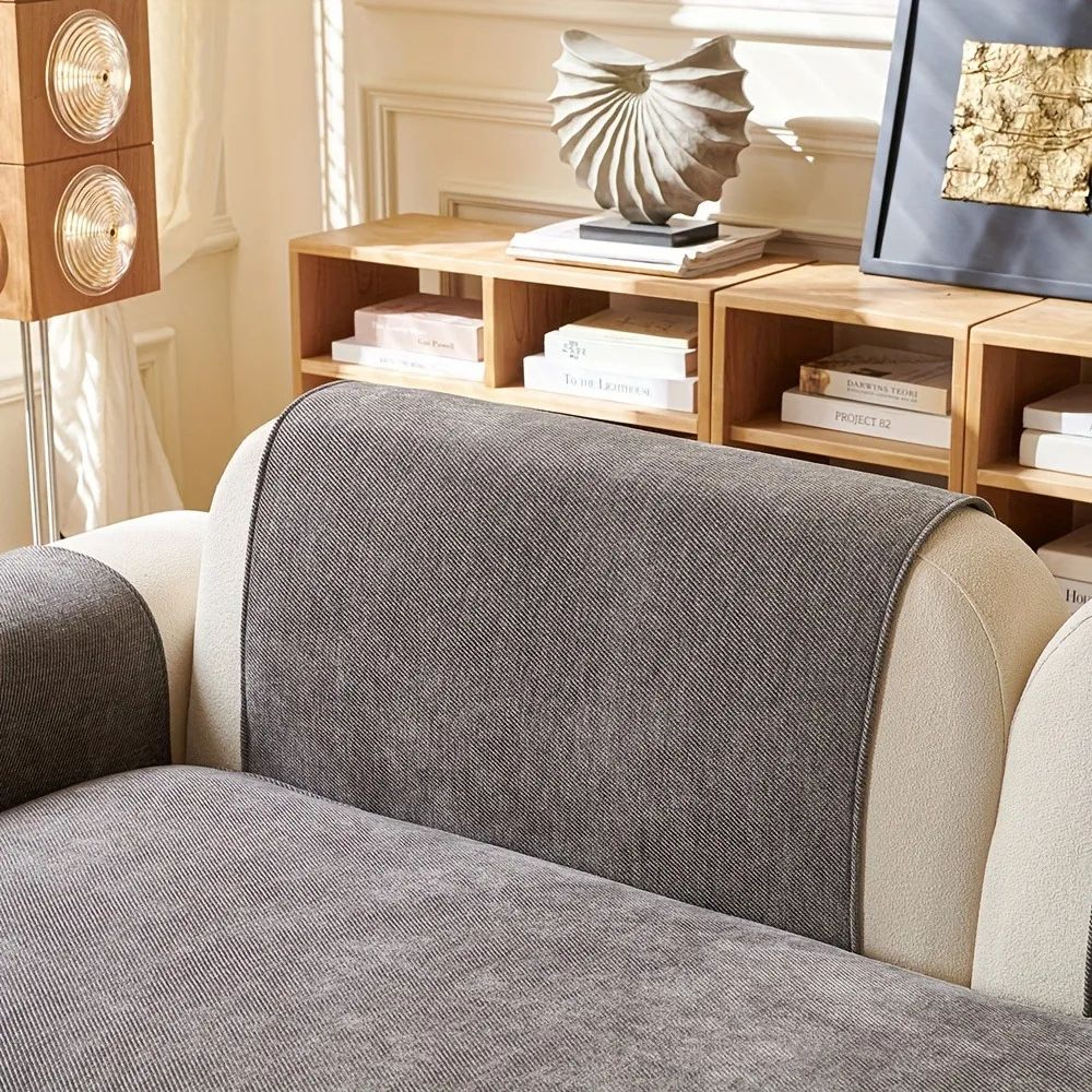 Minimalist Chenille Sofa Cover  AntiSlip Twill Couch Slipcover For AllSeason Living Room Decor 2