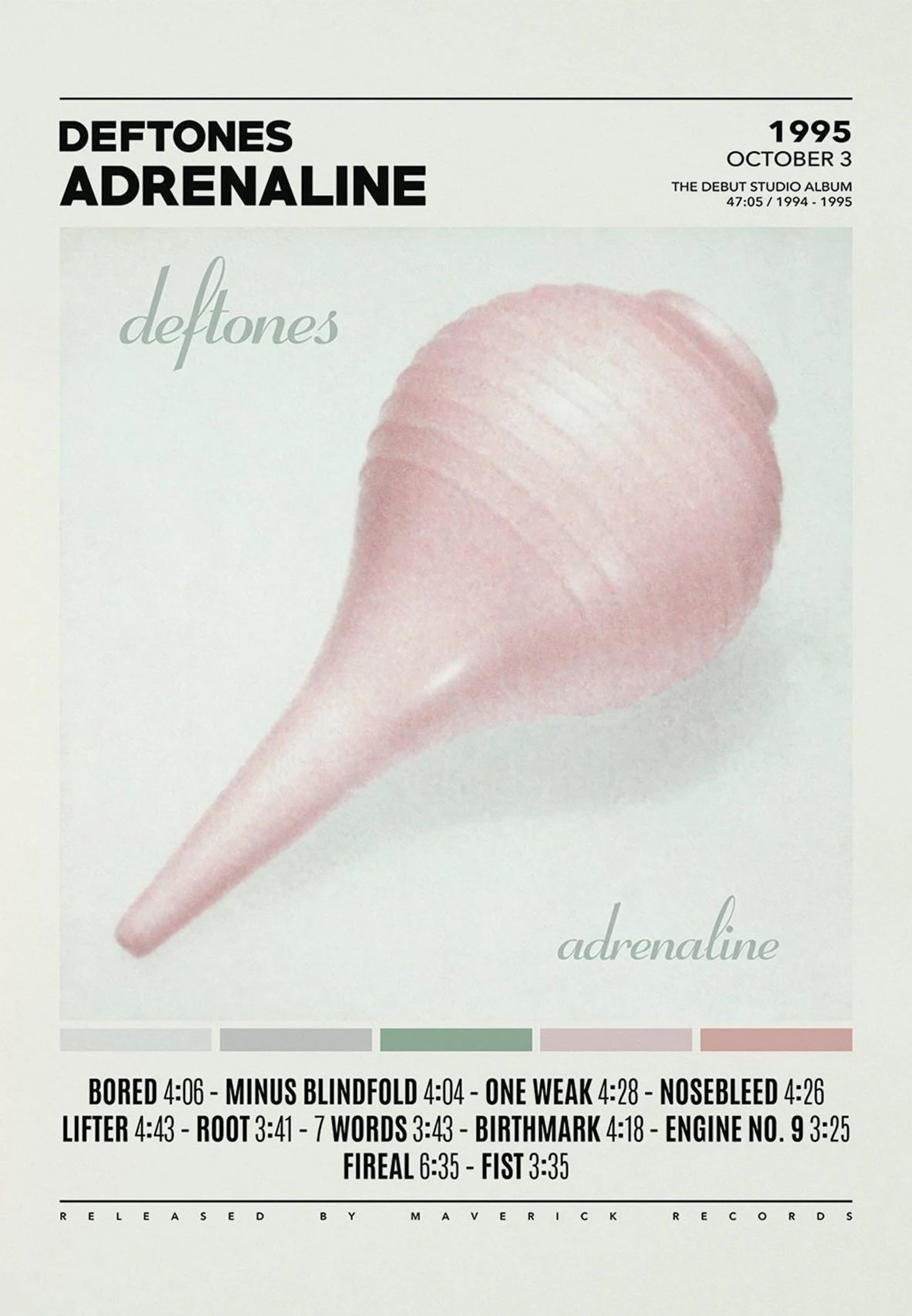 Deftones Album Cover Canvas Wall Art  Around The Fur  Saturday Night Wrist Music Poster 11