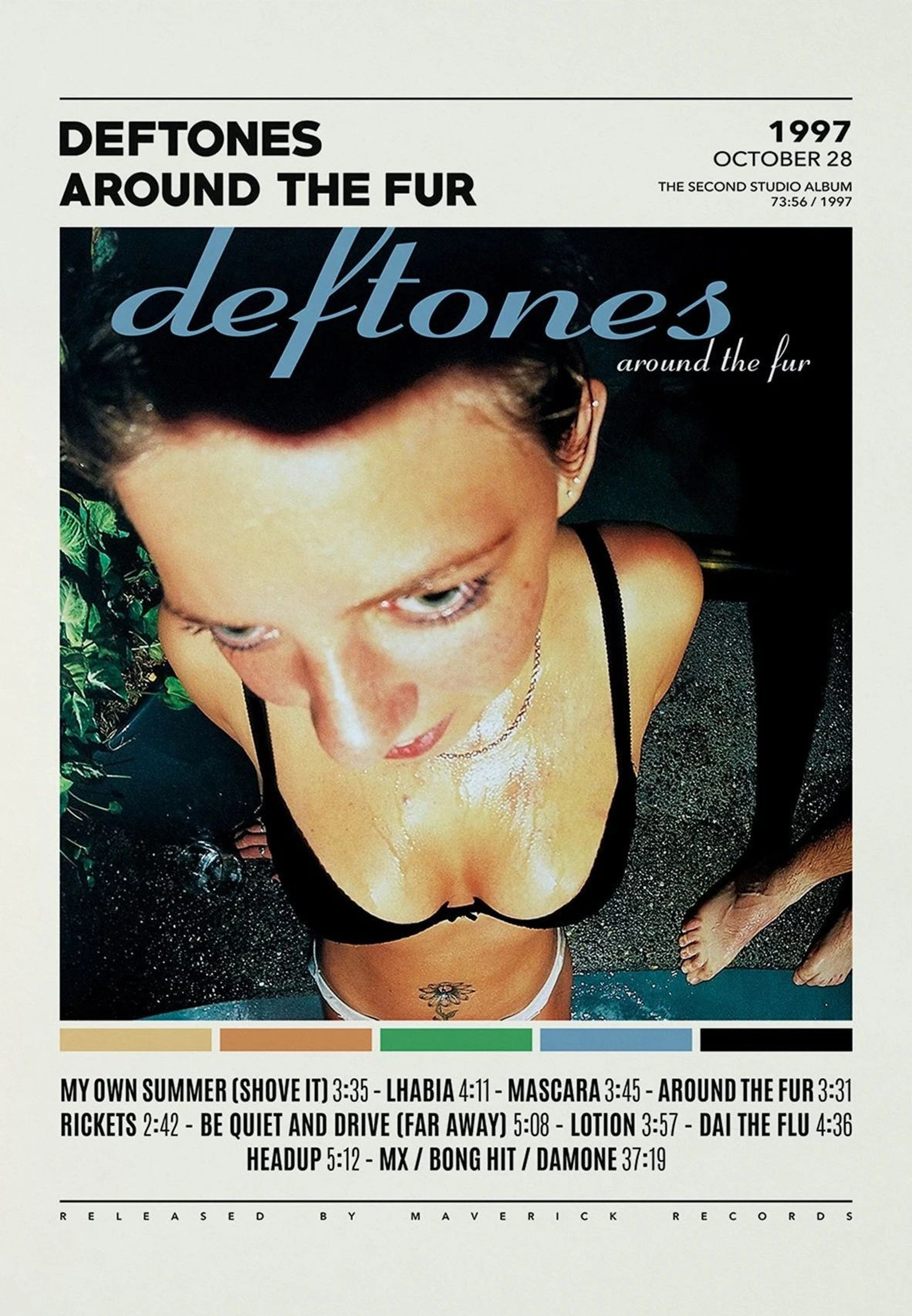 Deftones Album Cover Canvas Wall Art  Around The Fur  Saturday Night Wrist Music Poster 14