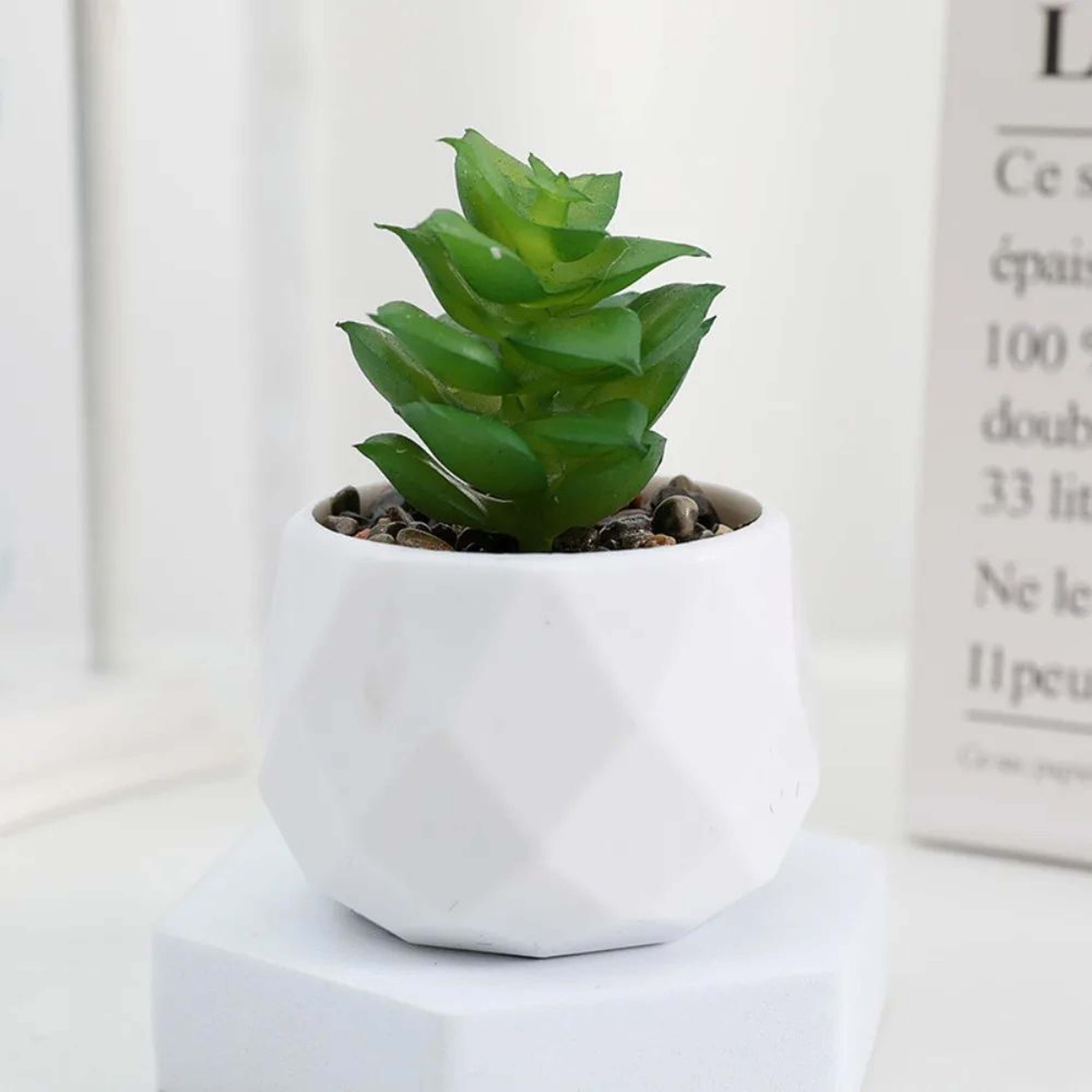 Mini Artificial Succulent Bonsai Plant  Realistic Fake Cactus Decor For Home  Office 15