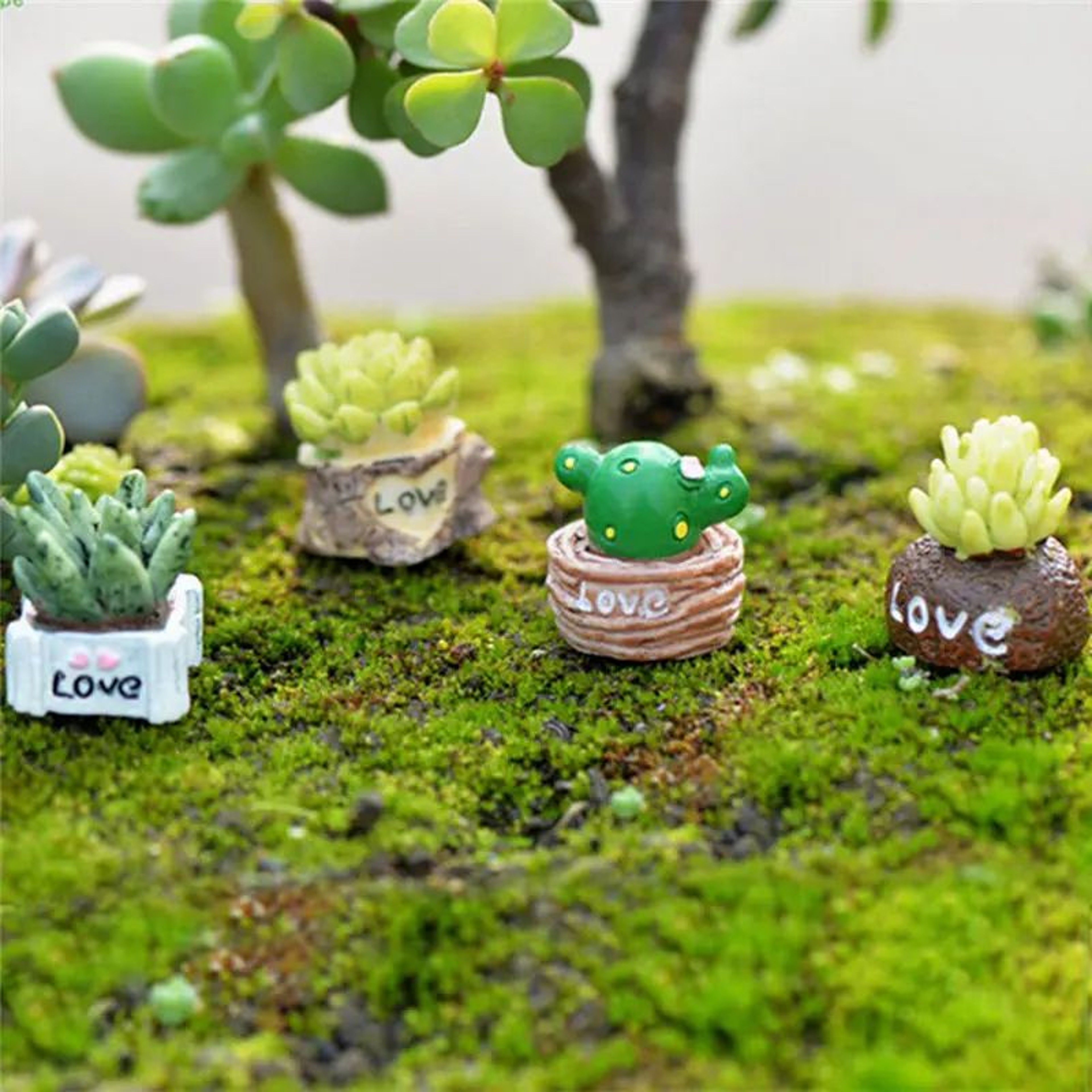 Mini Cute Animal Figurine Cat Decor  Resin Fairy Garden Miniature Bonsai DIY Landscape Ornament 7