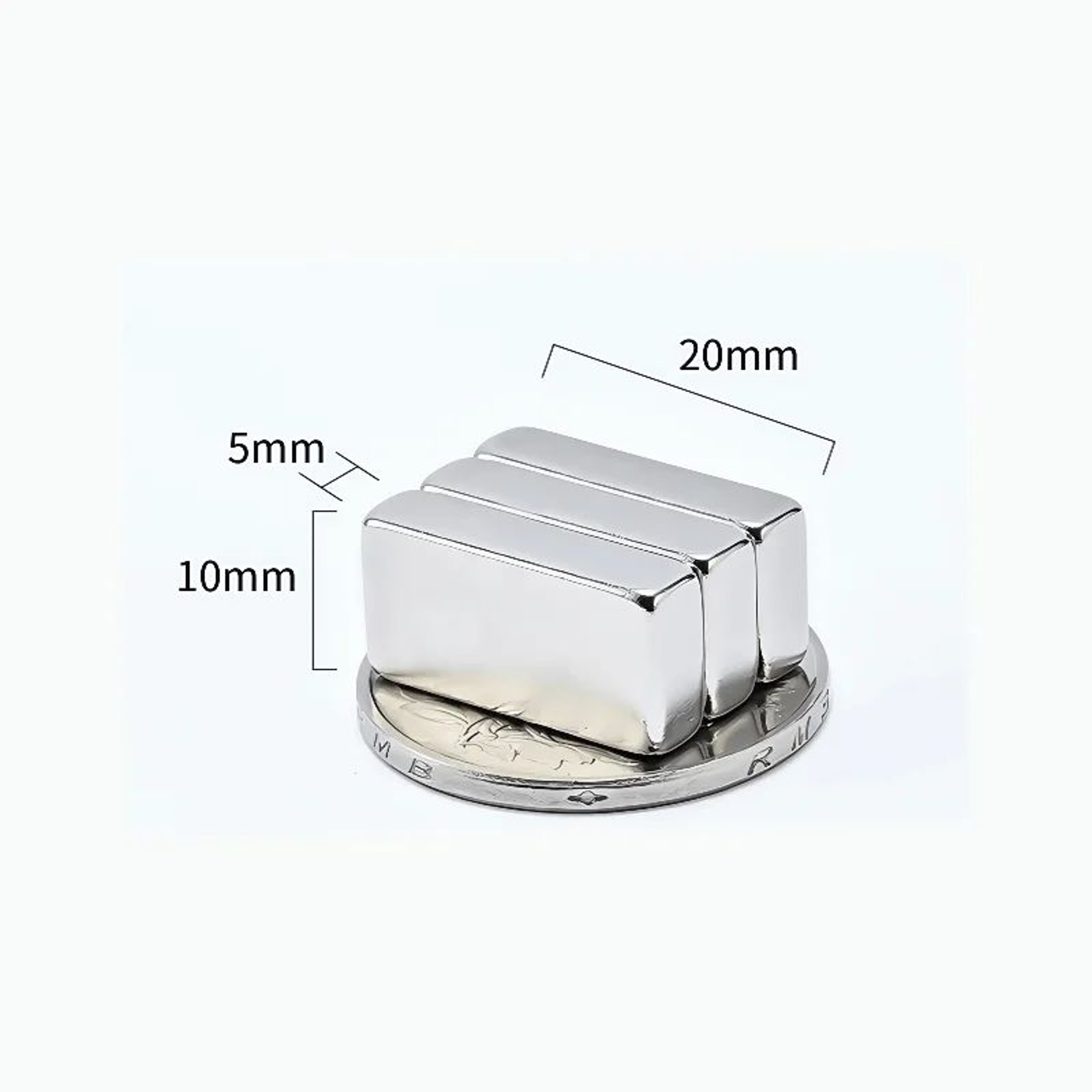 N52 Strong Square Magnets Set  10pcs Heavy Duty Fridge  Office Neodymium Magnets 17