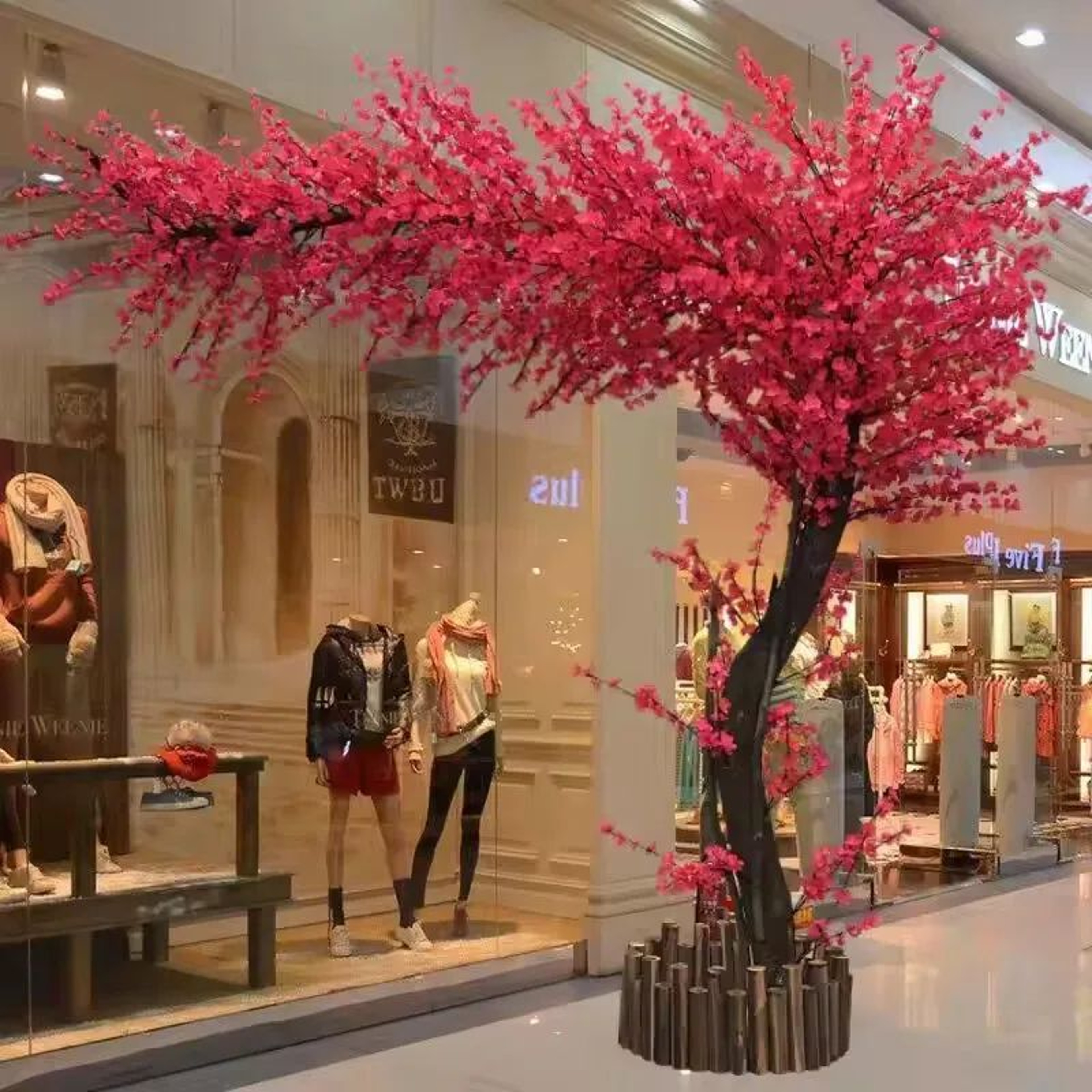 Artificial Blossom Tree Decor  Realistic Peach Cherry  Maple Silk Tree For Wedding Event  Home Deco 11