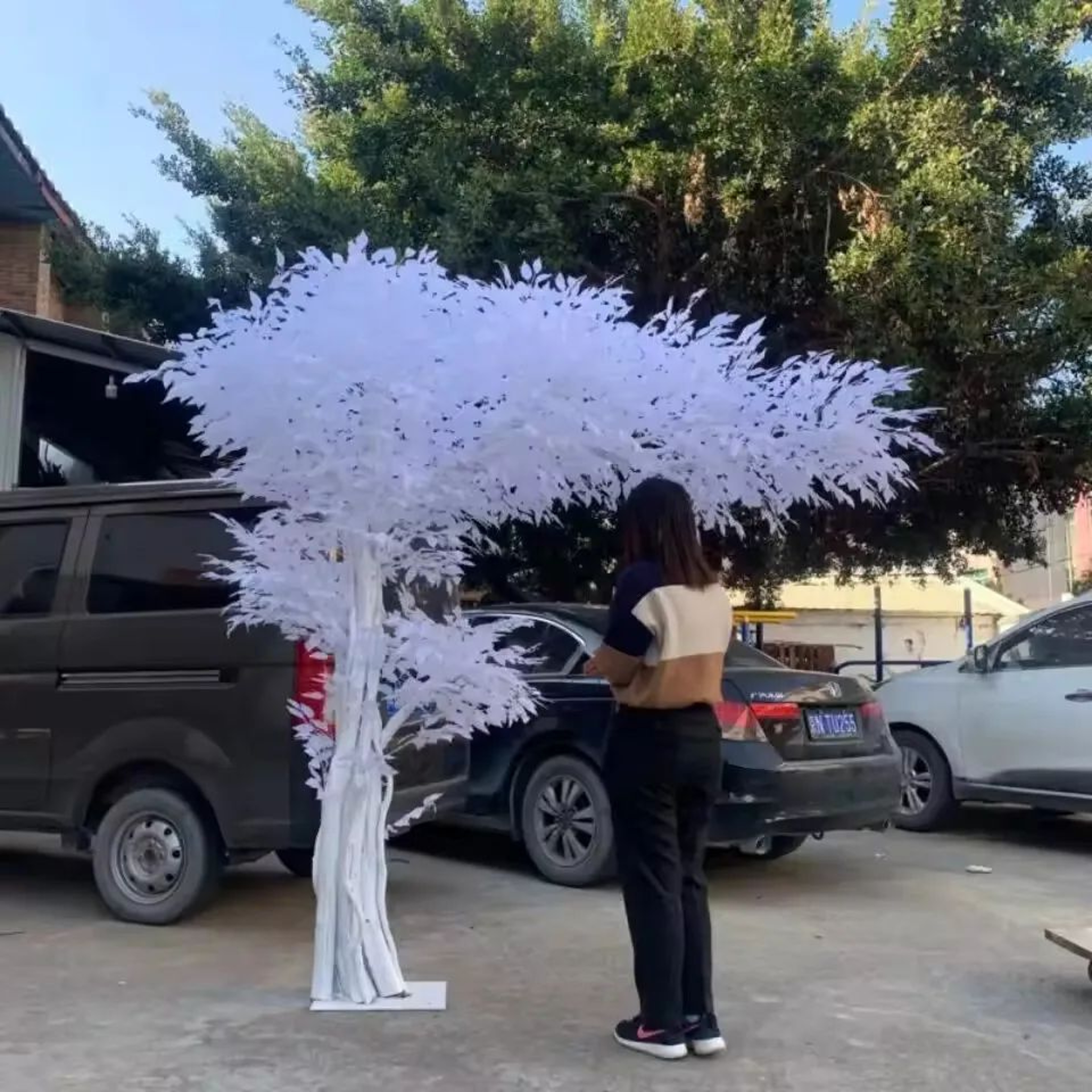 Artificial Blossom Tree Decor  Realistic Peach Cherry  Maple Silk Tree For Wedding Event  Home Deco 14