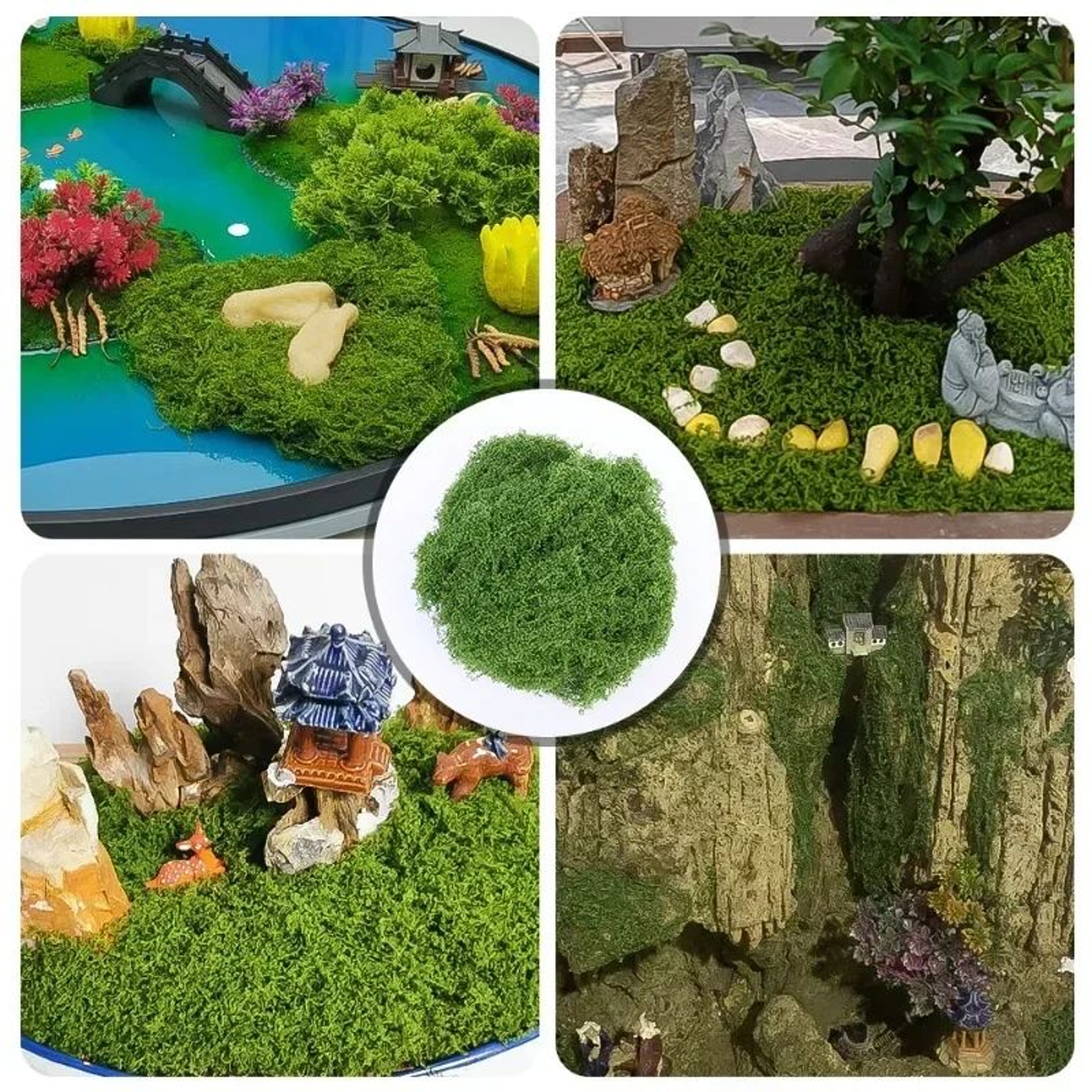 Artificial Green Moss Mat  Realistic Faux Lawn Sheet For DIY Crafts Terrariums  Garden Decor 3