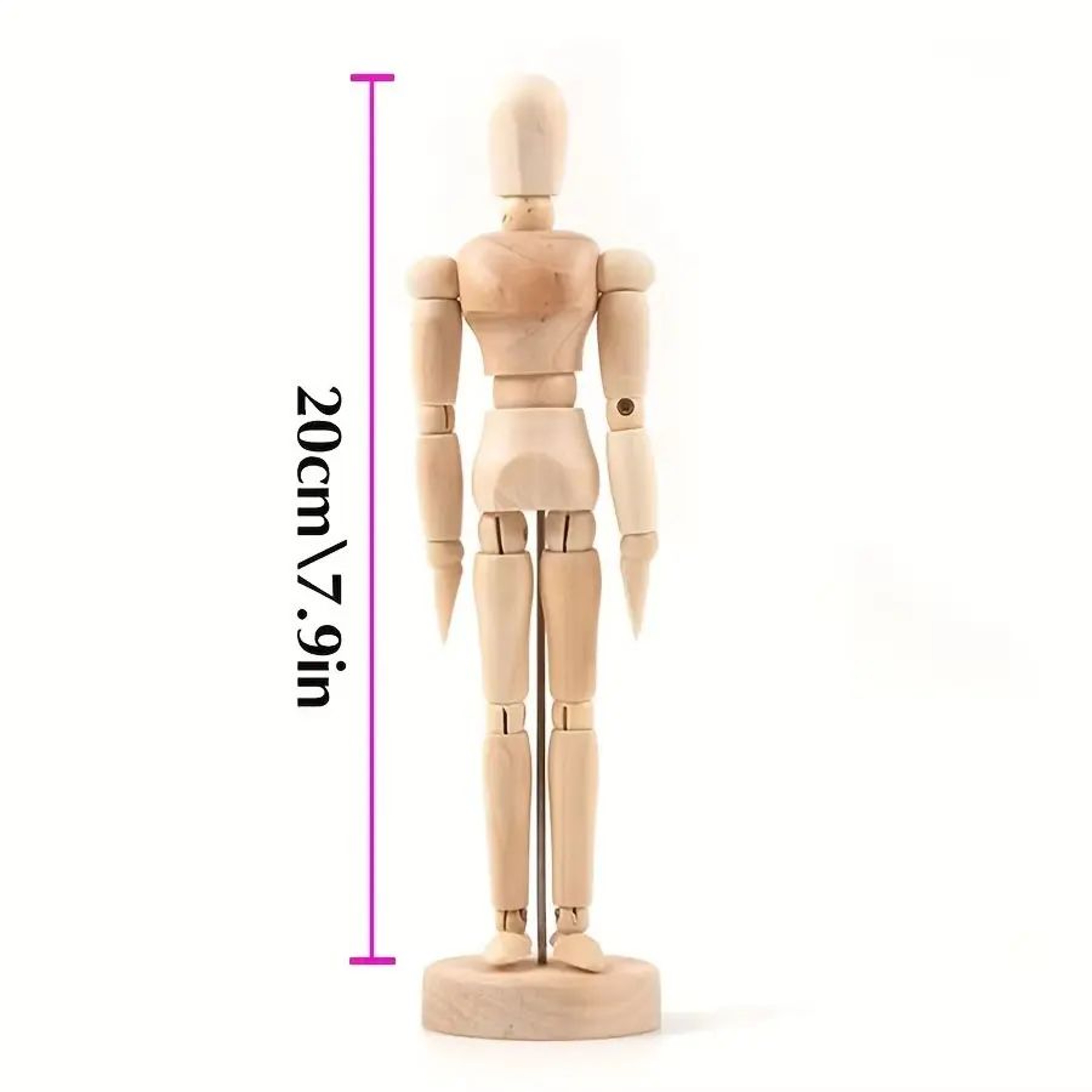 Articulated Wooden Sketch Mannequin  Adjustable Artist Drawing Model For Posing  Desk Decor 7