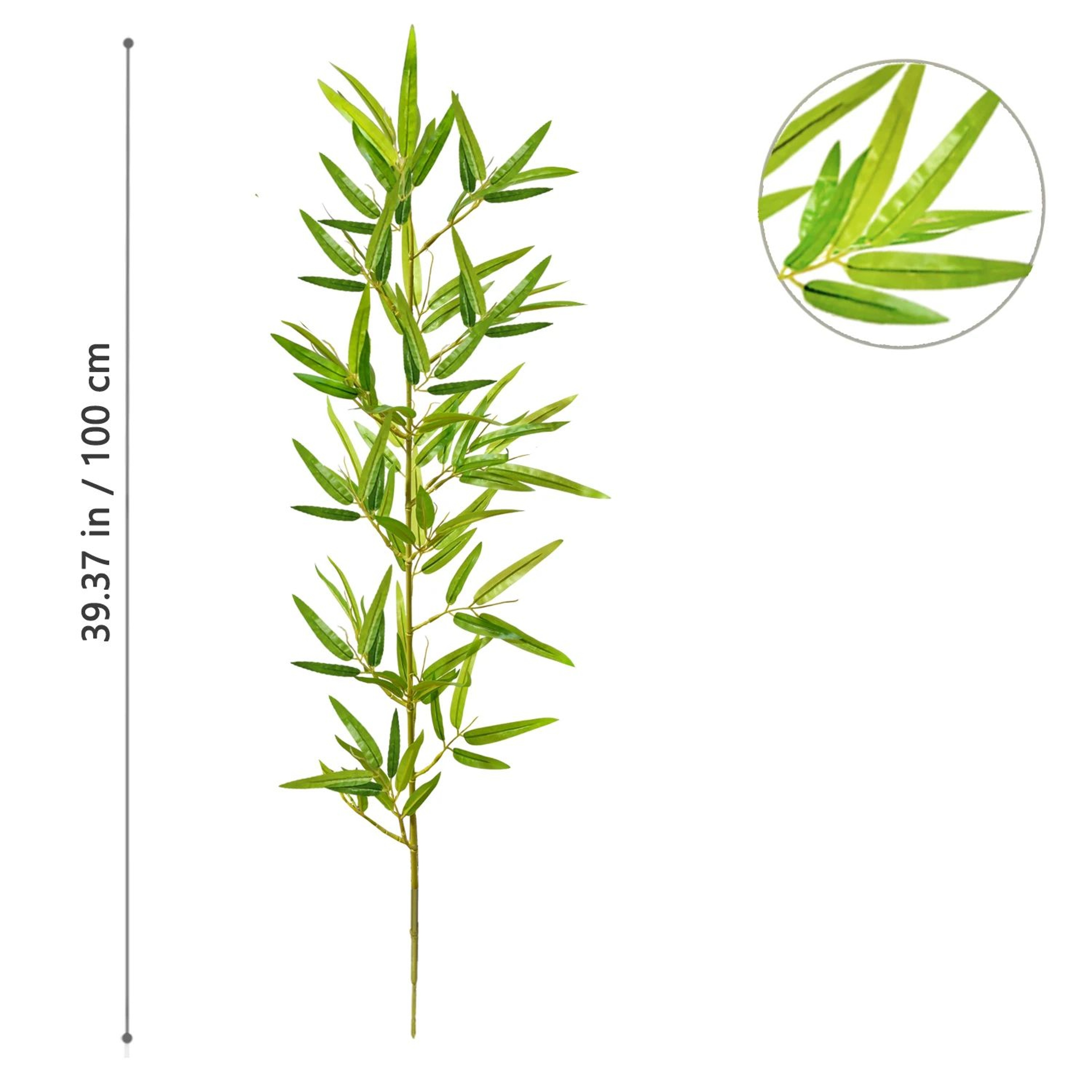 Artificial Bamboo Leaf Branch  Tall Faux Greenery For Home  Office Decor 20