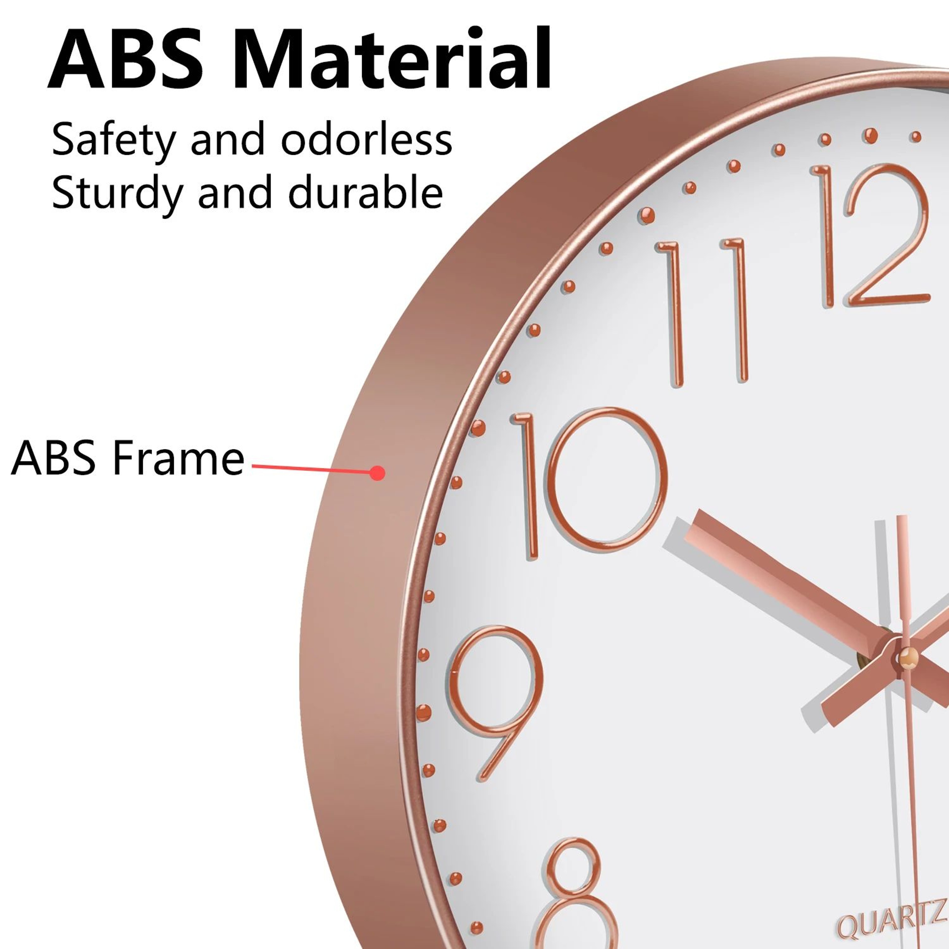 Minimalist Silent Quartz Wall Clock  Modern Square Digital Style Clock For Home  Office 2