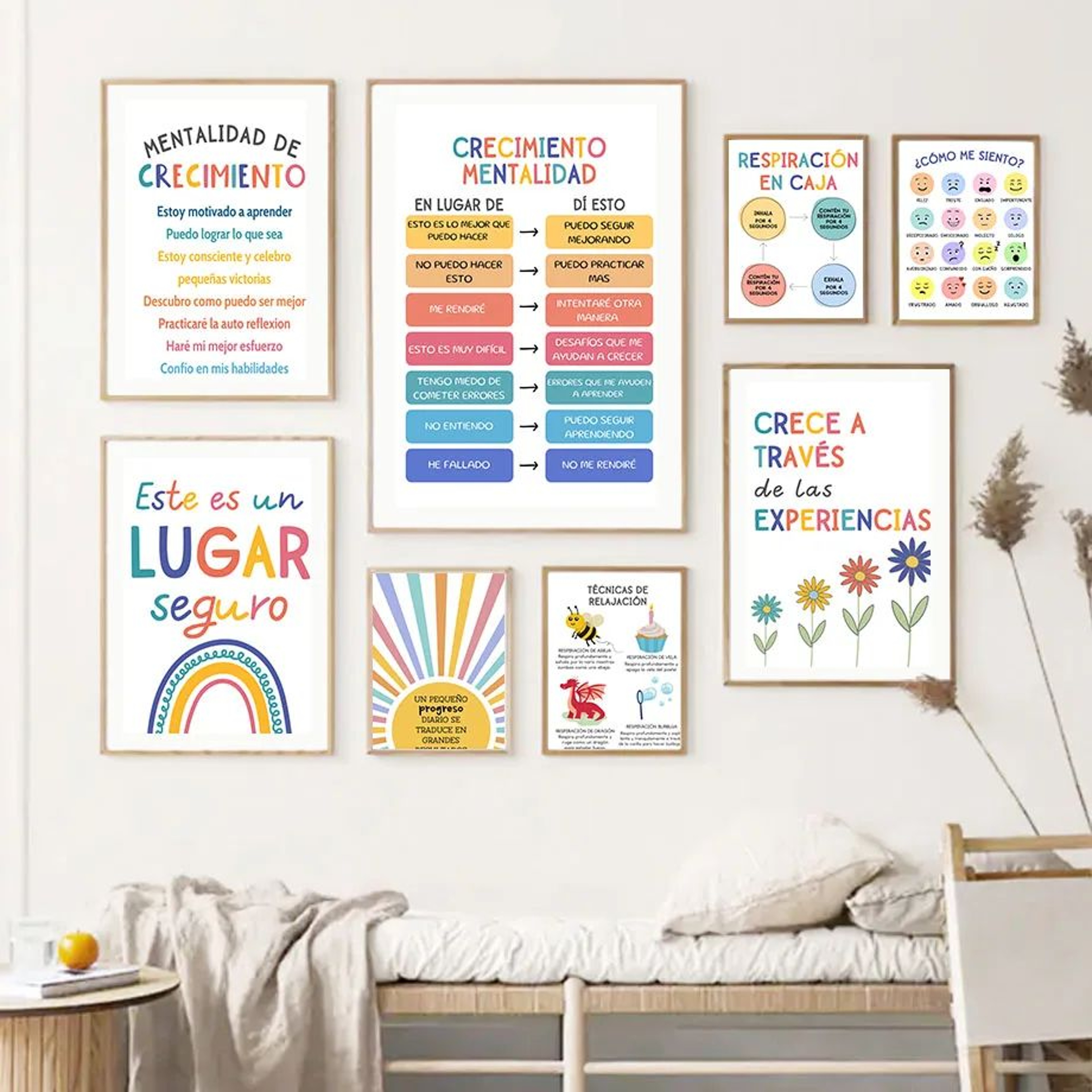 Growth Mindset Therapy Canvas Poster  Inspirational Mental Health Wall Art For Office  Classroom 3