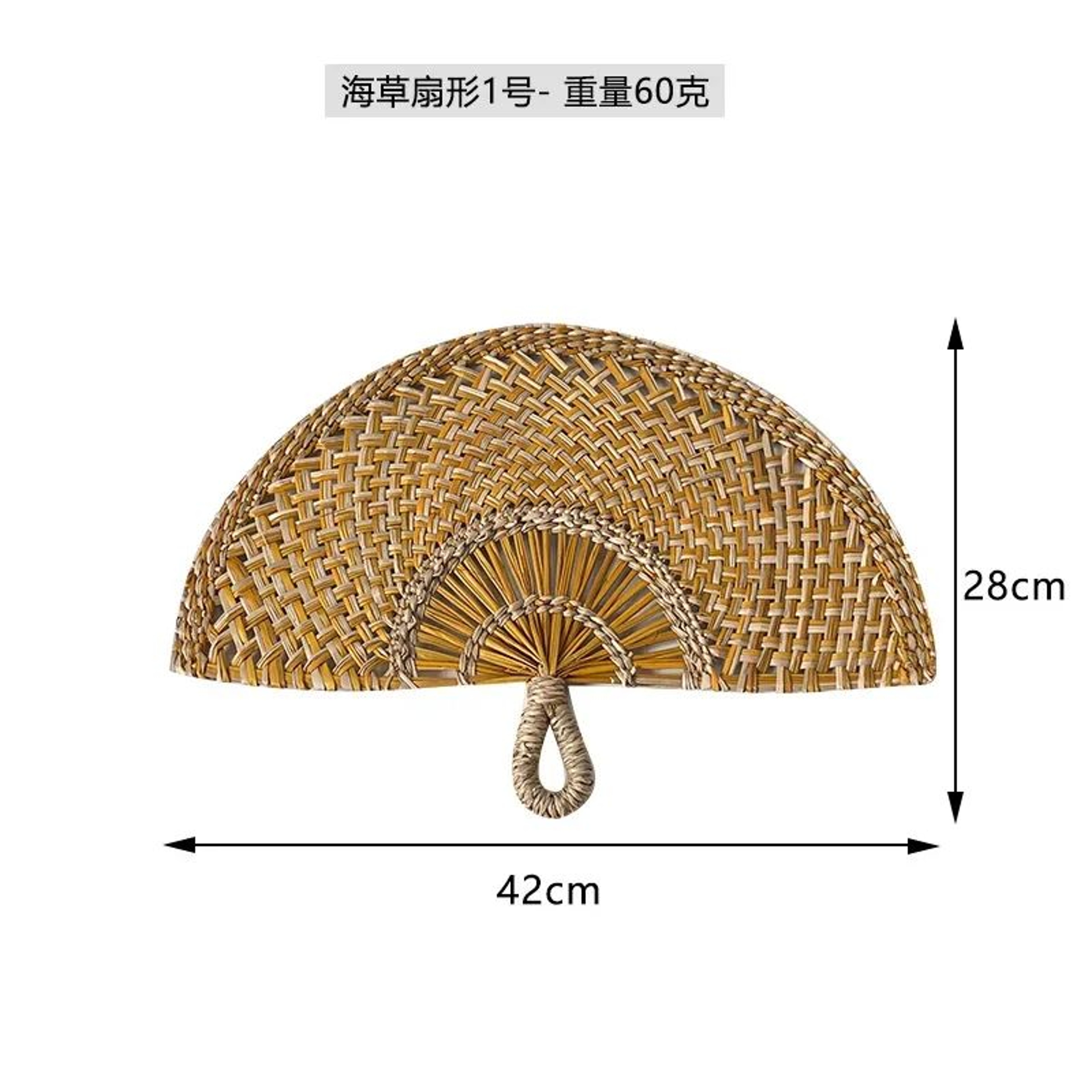 Handwoven Seagrass Wall Fan Decor  Nordic Boho Wicker Hanging For Living Room  Entryway 16