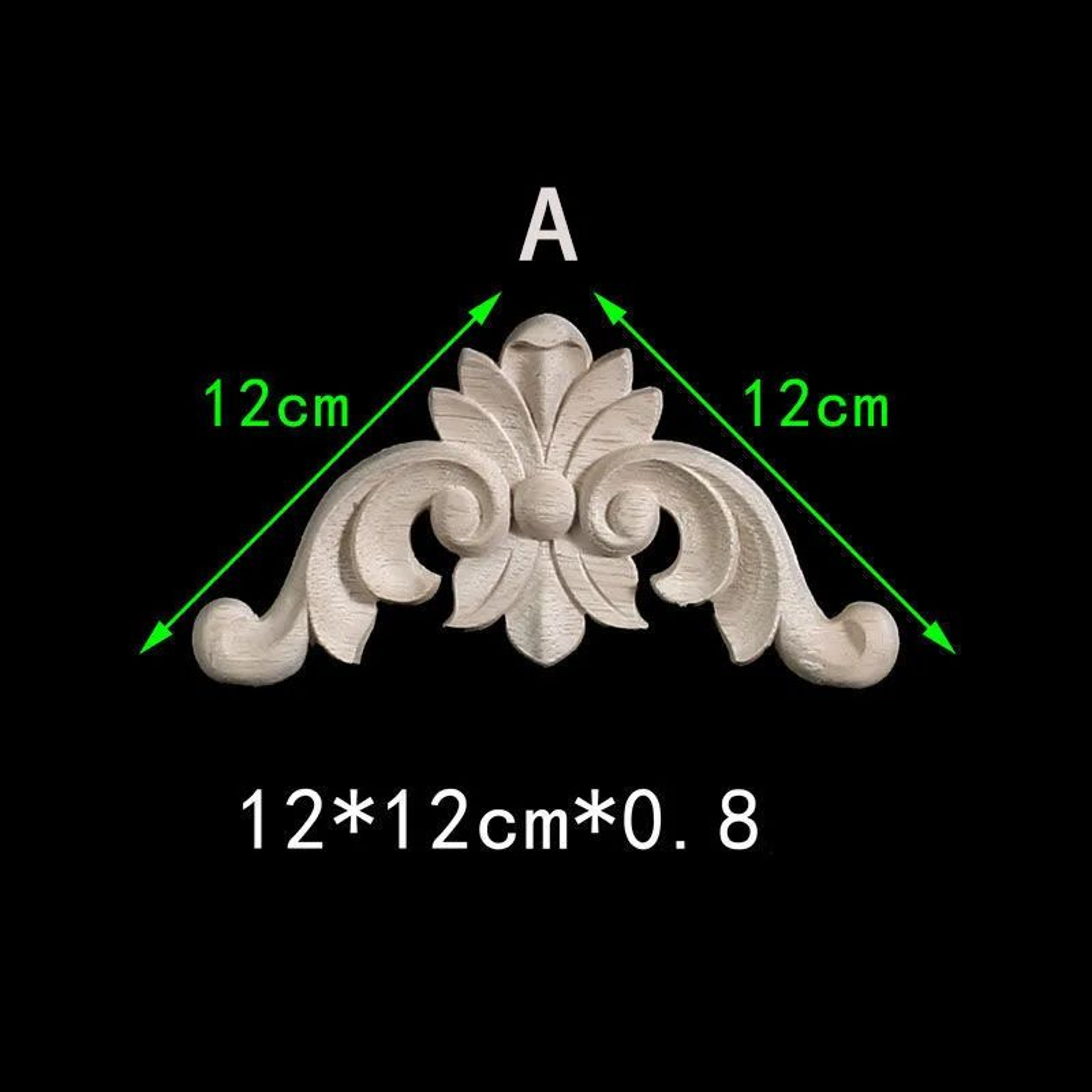 Unpainted Floral Wood Carved Corner Appliques  Decorative Onlay Trim For Furniture  Home Decor 11