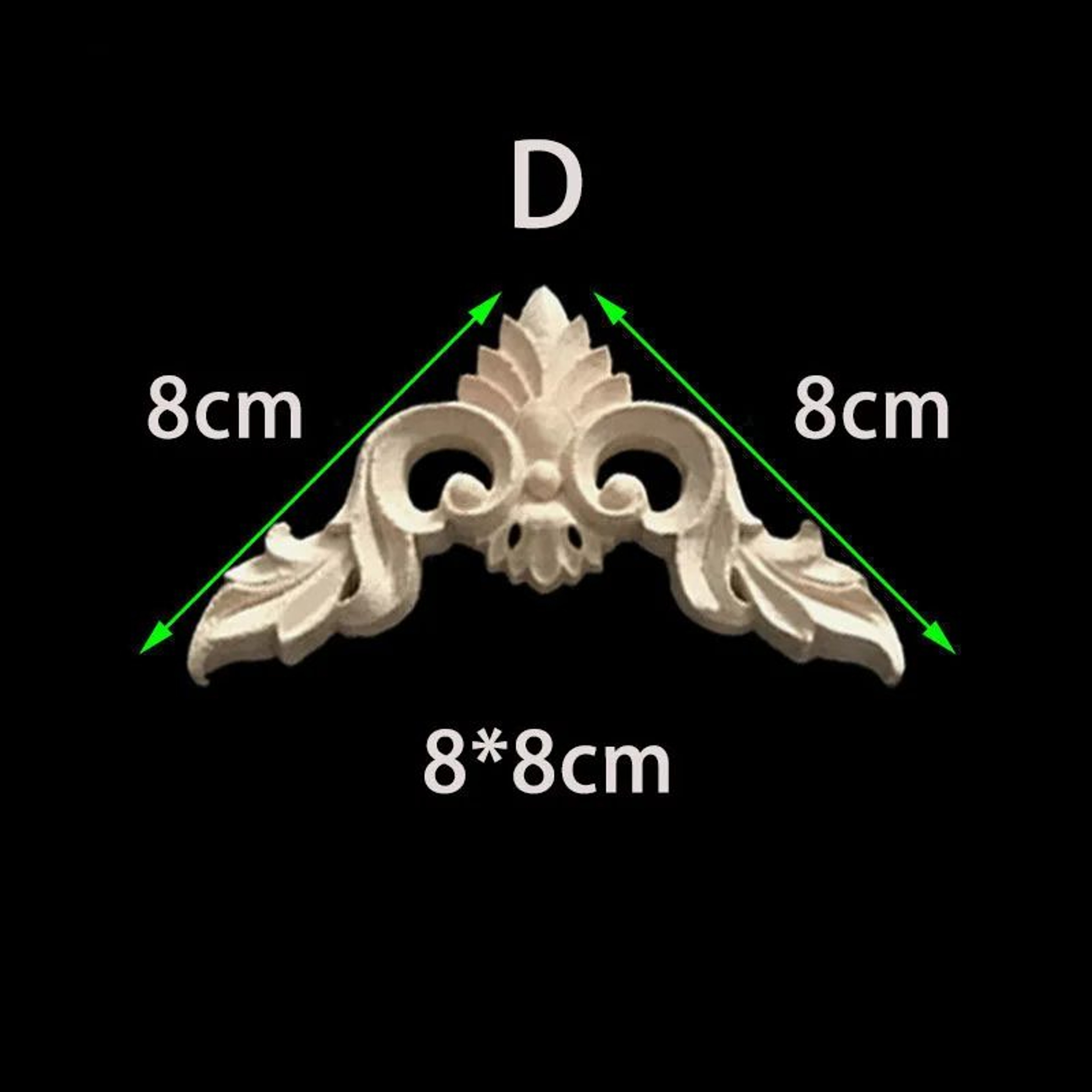 Unpainted Floral Wood Carved Corner Appliques  Decorative Onlay Trim For Furniture  Home Decor 27