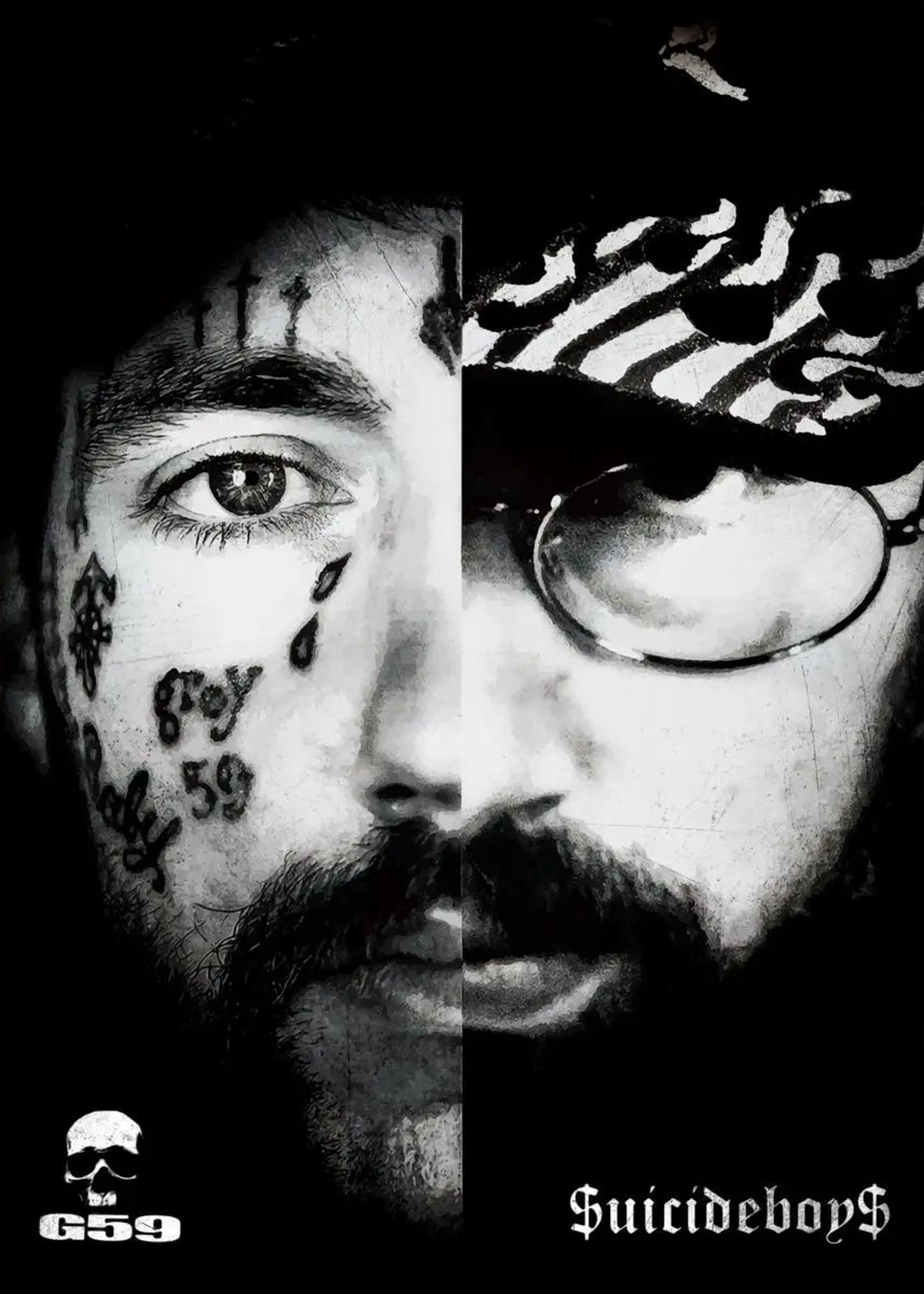 Suicideboys Vintage Canvas Poster  Hip Hop Rap Album Wall Art Decor 13