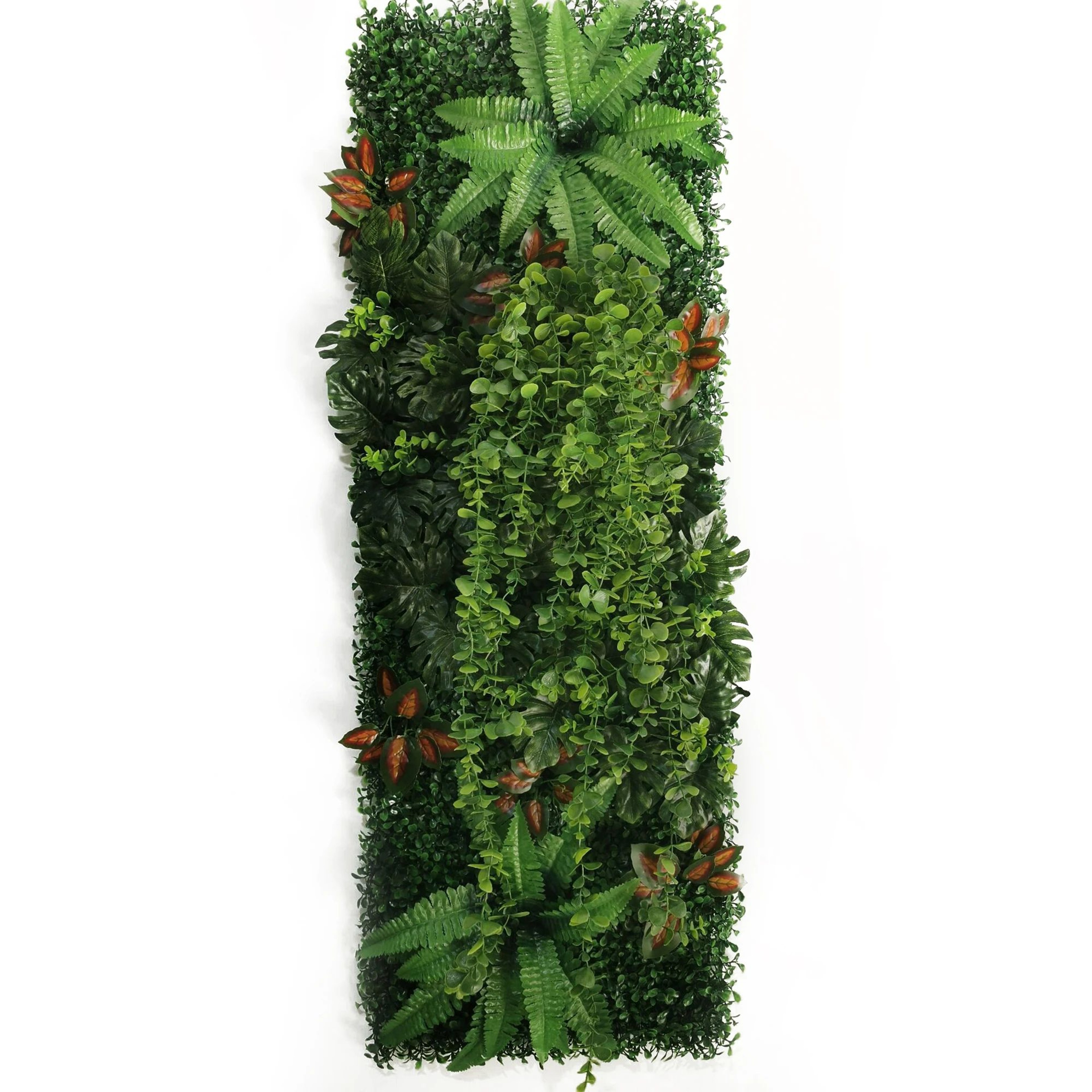 Artificial Rose Grass Wall Panel  16x47in Floral Lawn Decor With Straw Mat Backing 1
