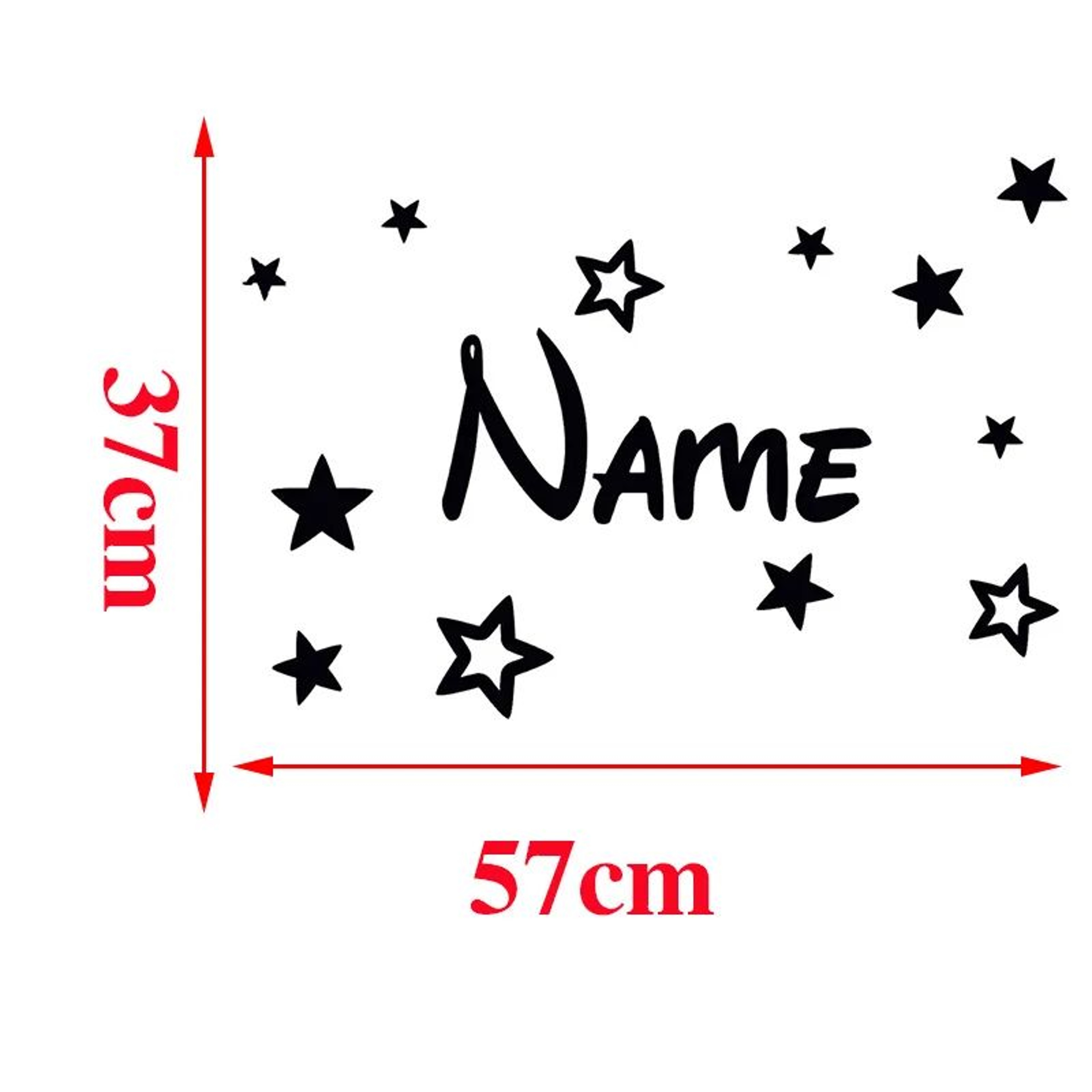 Personalized Kids Name Wall Sticker With Stars  Custom Vinyl Nursery Room Decor 4