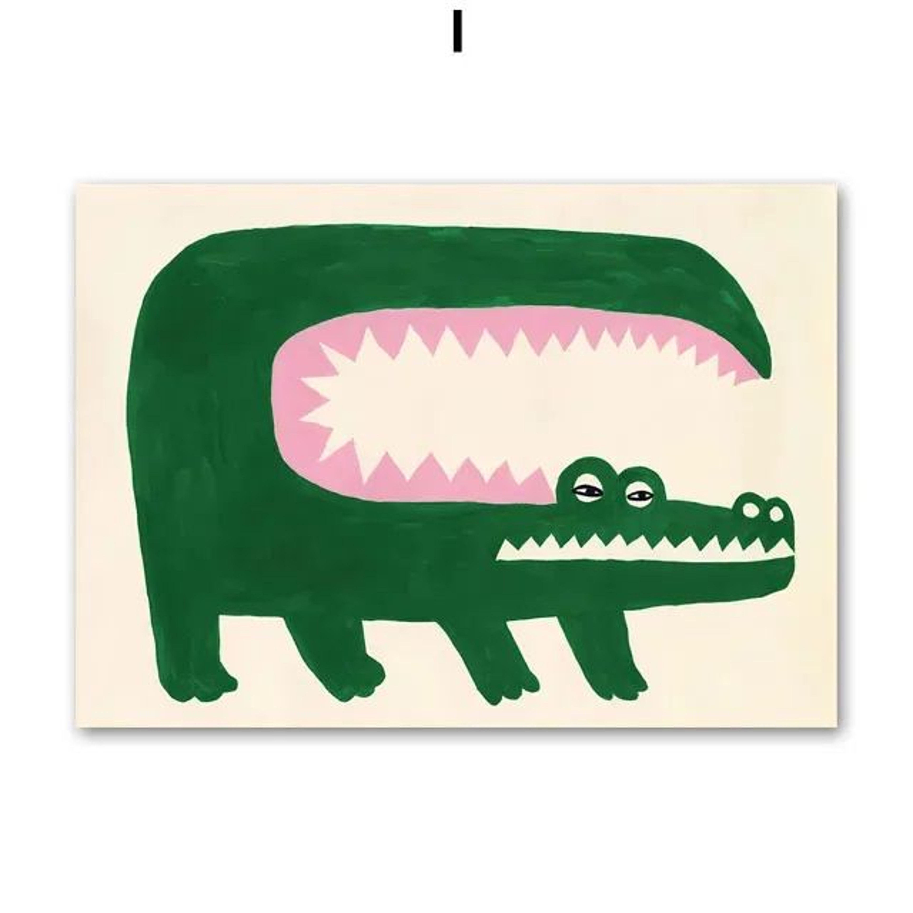 Abstract Crocodile Fish Canvas Wall Art  Colorful Line Poster For Modern Home Decor 12