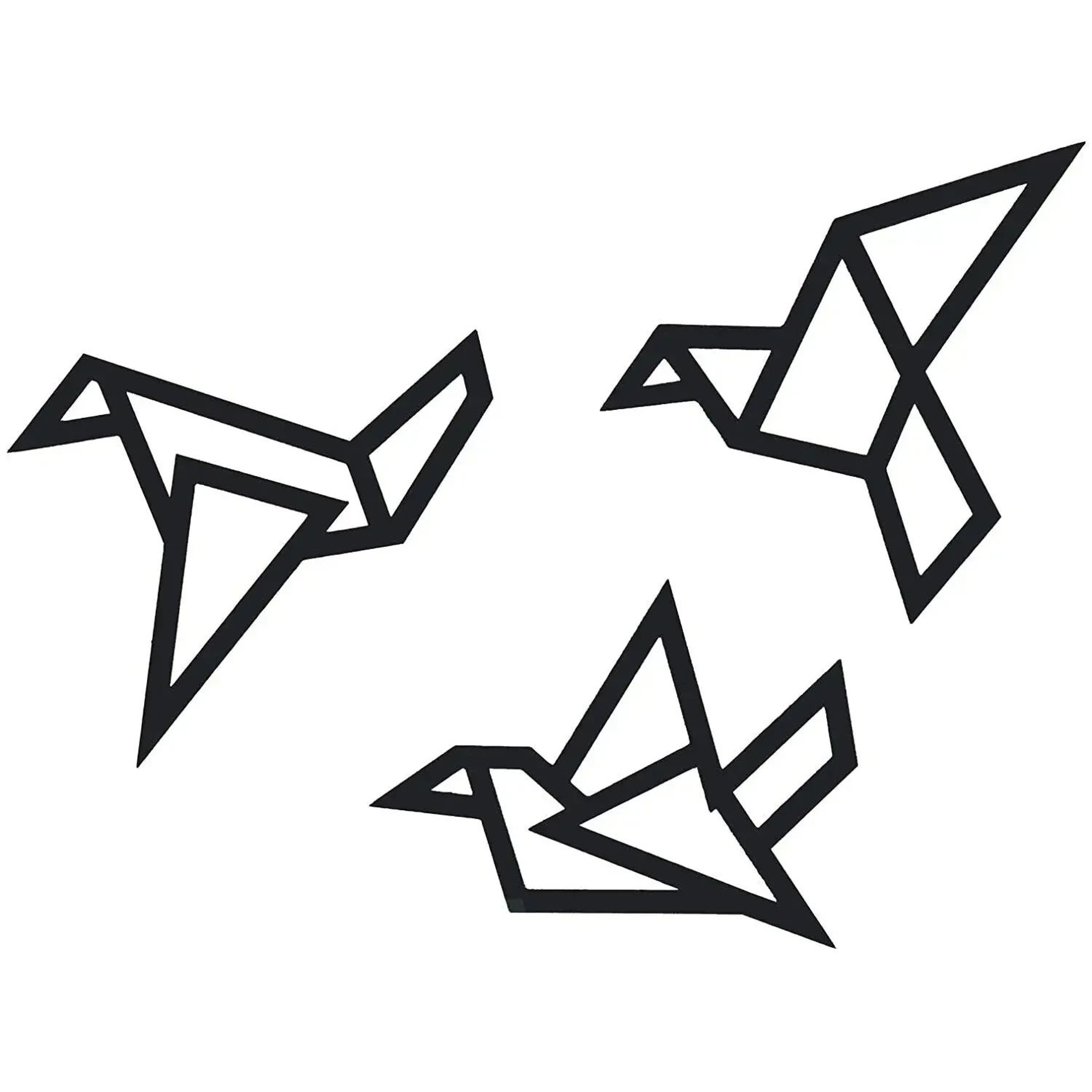 Modern Metal Bird Wall Art Set  3PCS Iron Silhouette Hanging Decor For Home  Office 5