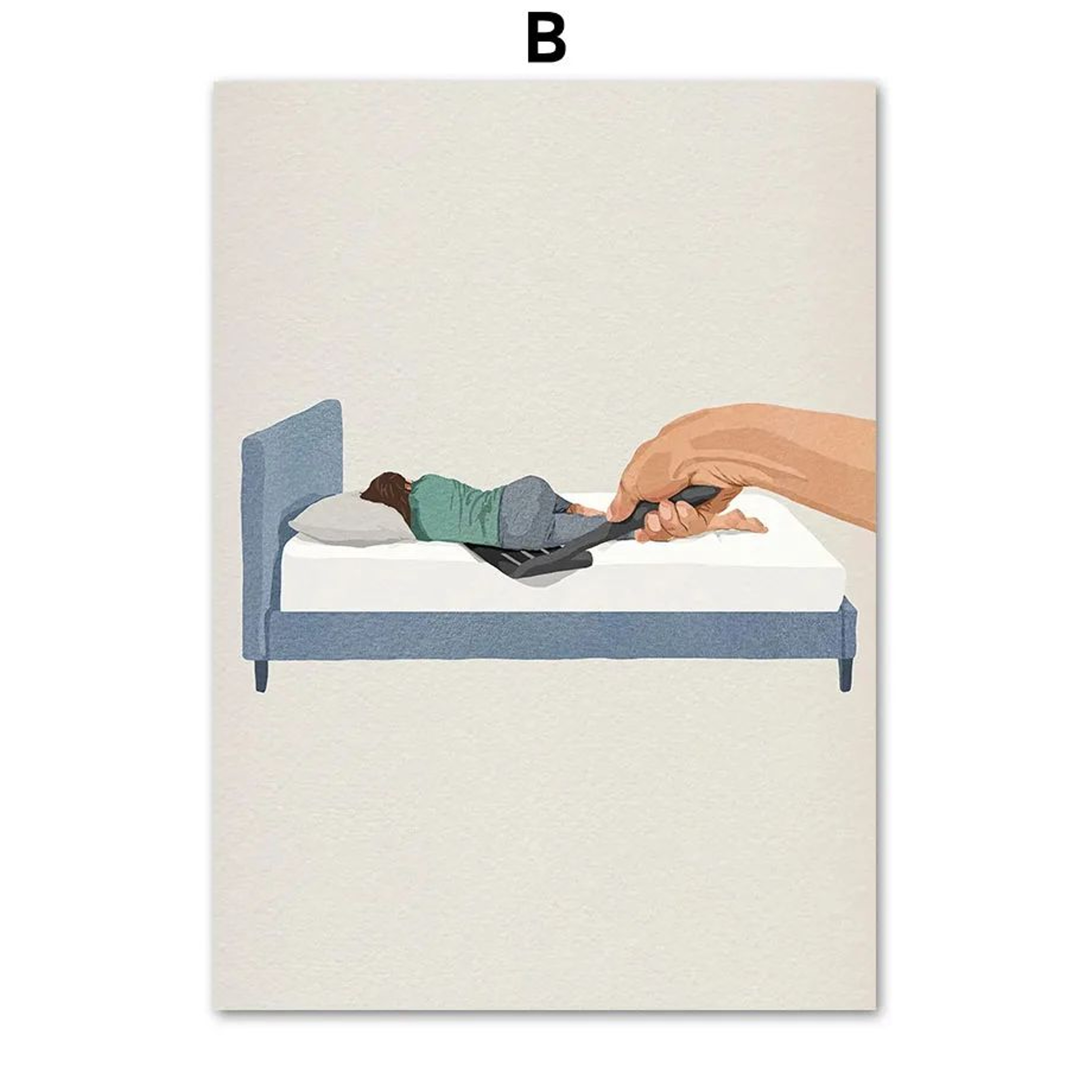 Laundry Girl Canvas Wall Art  Nordic Bathroom Poster Print Home Decor 6