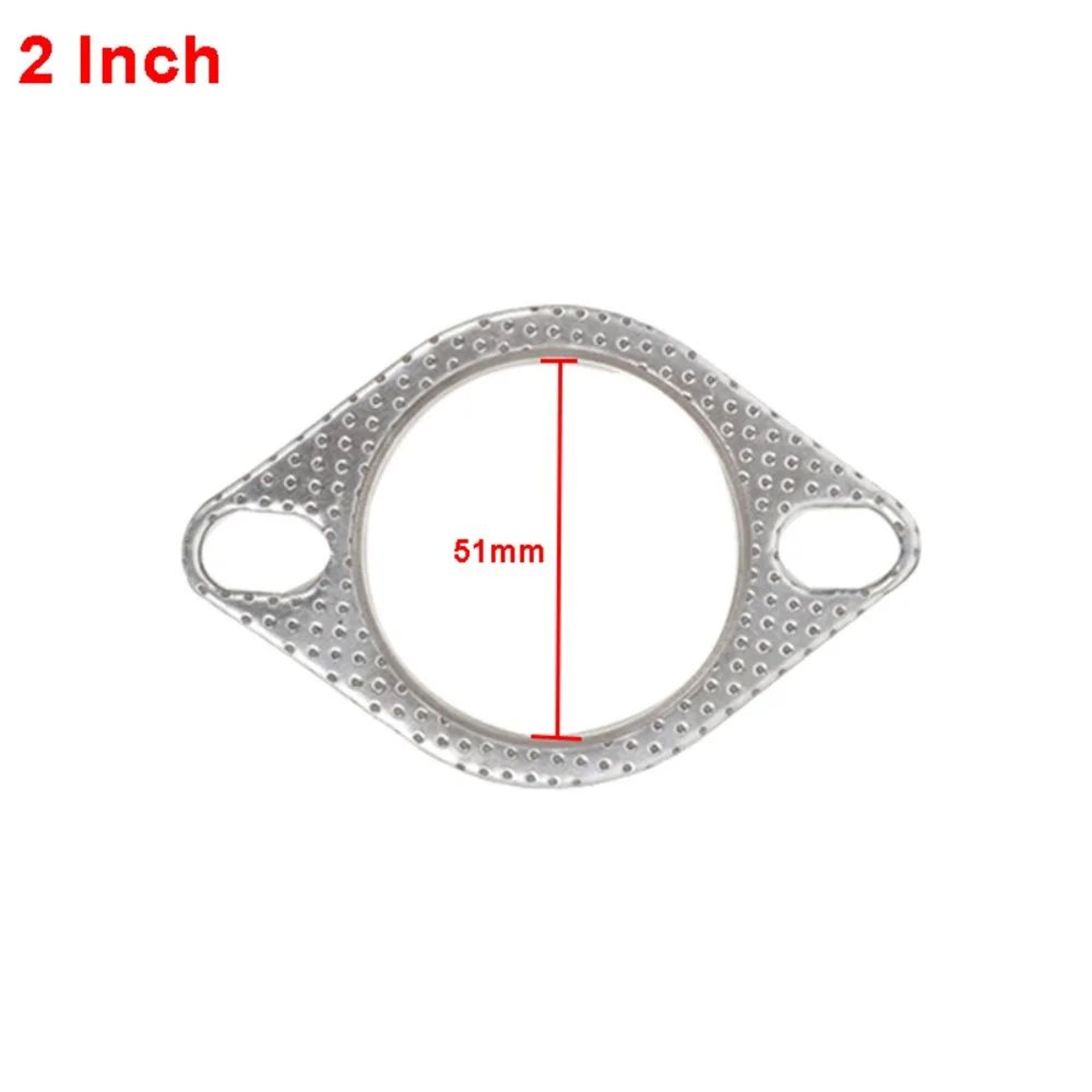 Ultra Seal Universal Car Exhaust Gasket Set  2 Hole Aluminum Downpipe Muffler Flange Gaskets 3