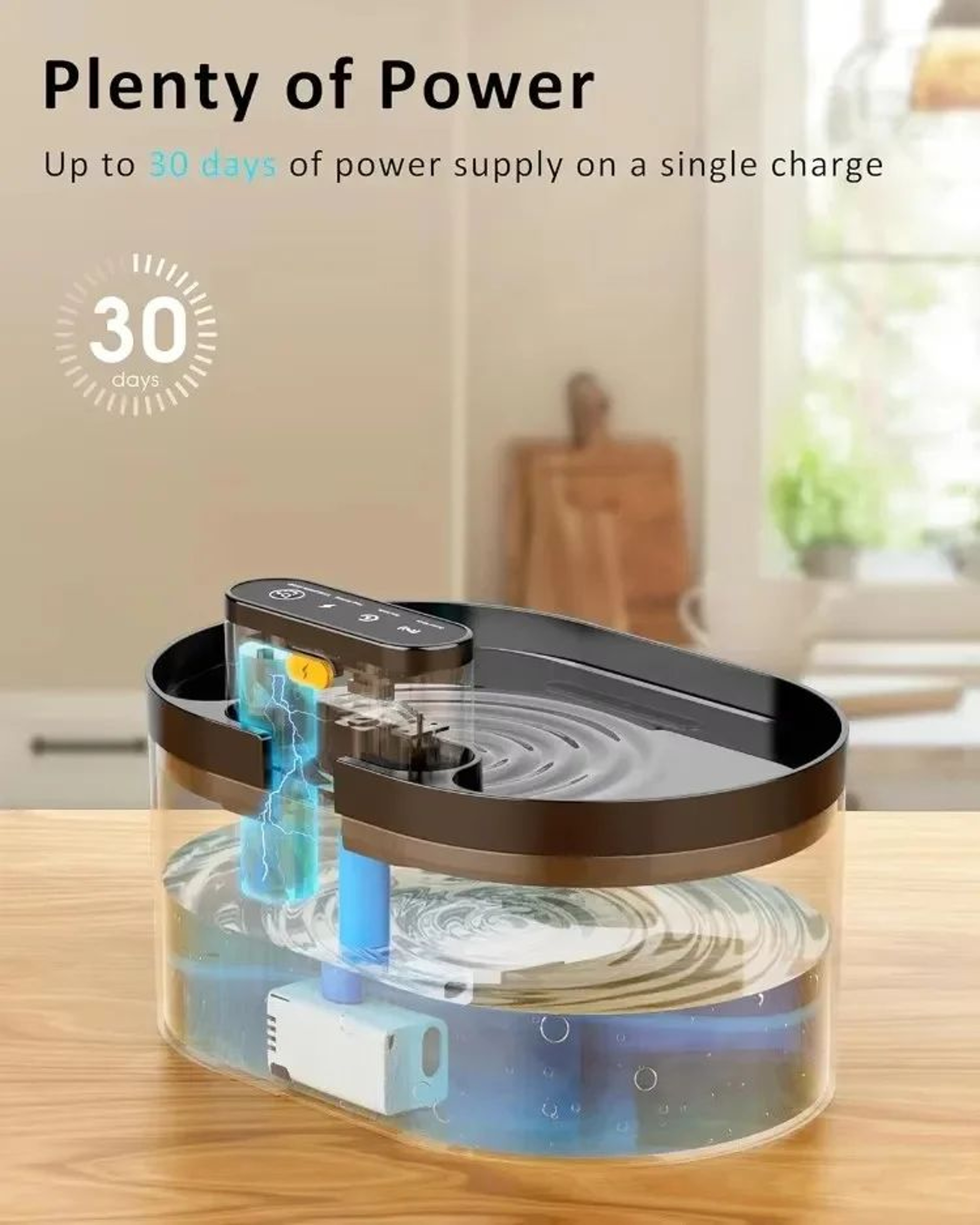744 Oz Wireless Automatic Pet Water Fountain With Motion Sensor  Battery Operated Cat  Dog Water Di 2