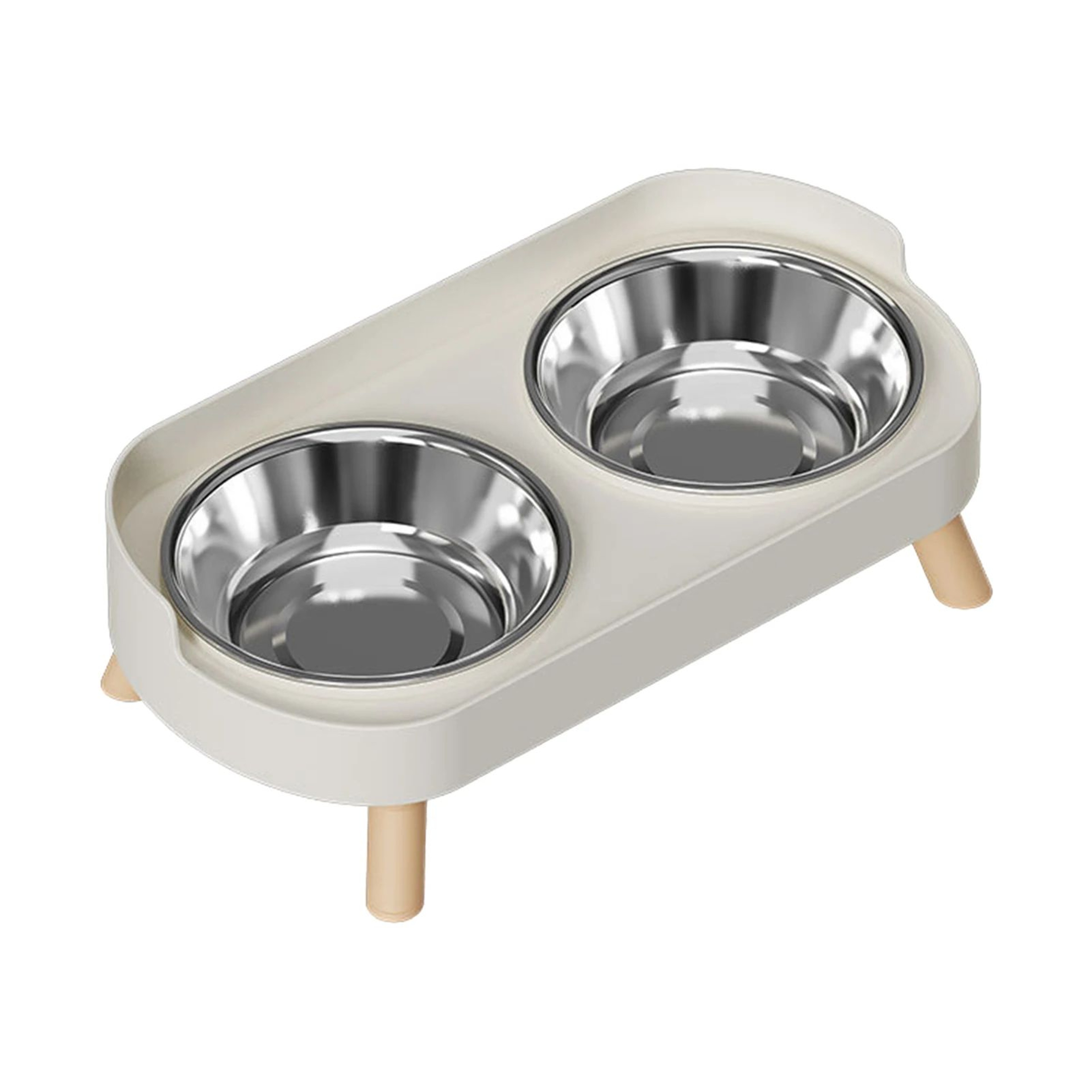 Elevated Stainless Steel Double Pet Bowl  AntiSlip Raised Feeder For Cats  Dogs 6