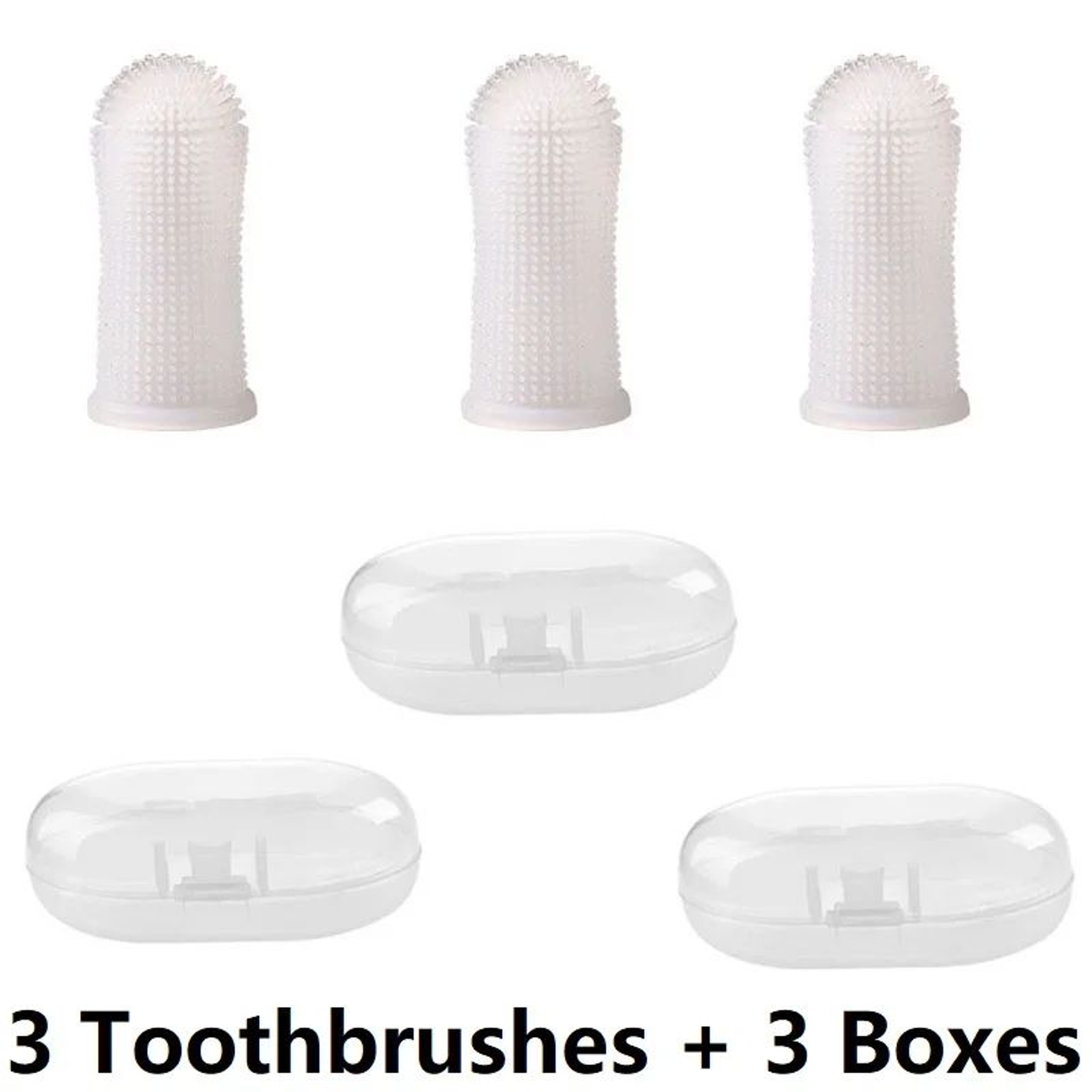3Piece Pet Finger Toothbrush Set  Dog  Cat Dental Cleaning Finger Brushes For Oral Care And Teeth C 9