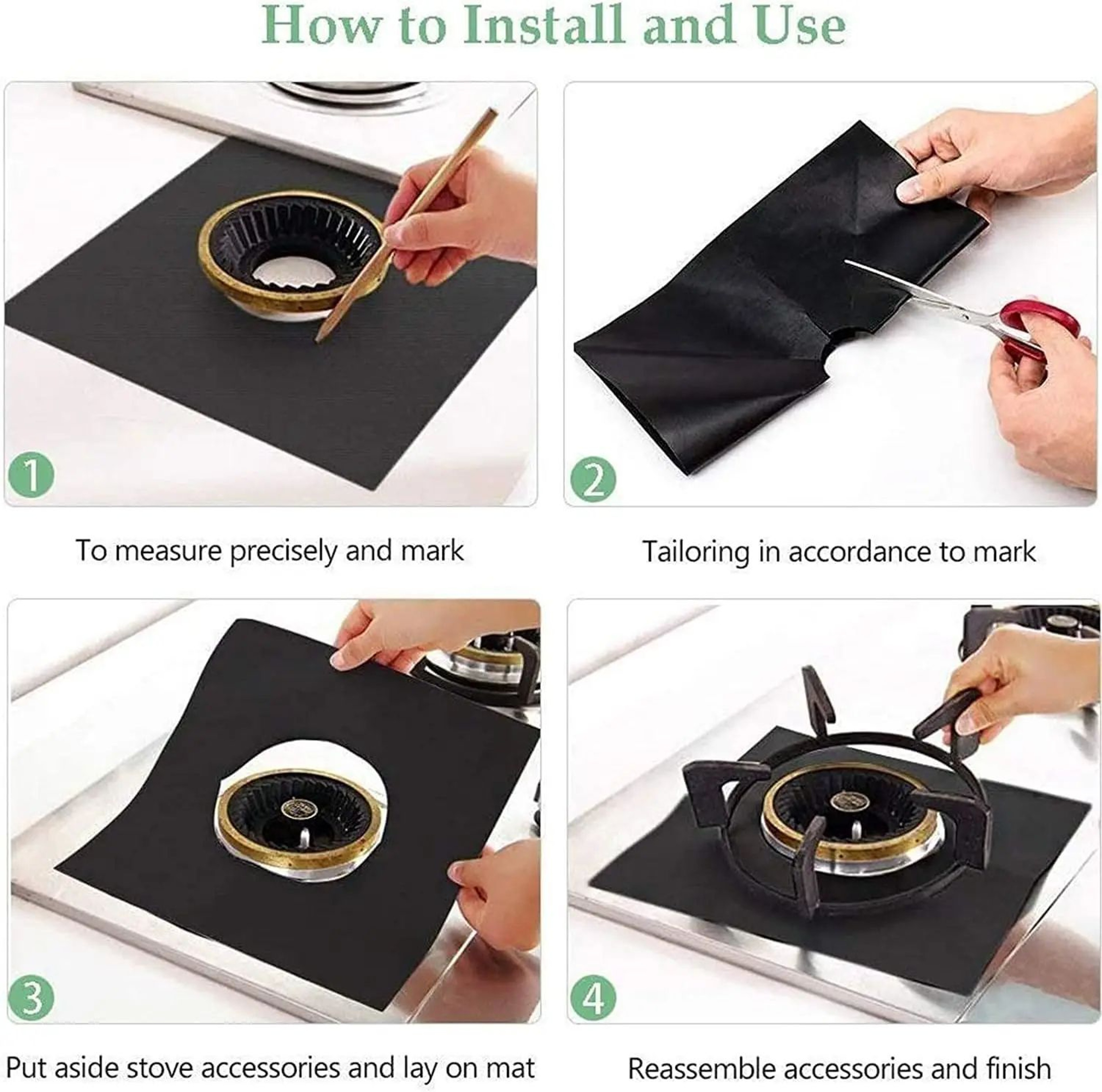 Reusable Gas Stove Burner Covers  HeatResistant NonStick Fiberglass Stove Protector Liners OilProof 3