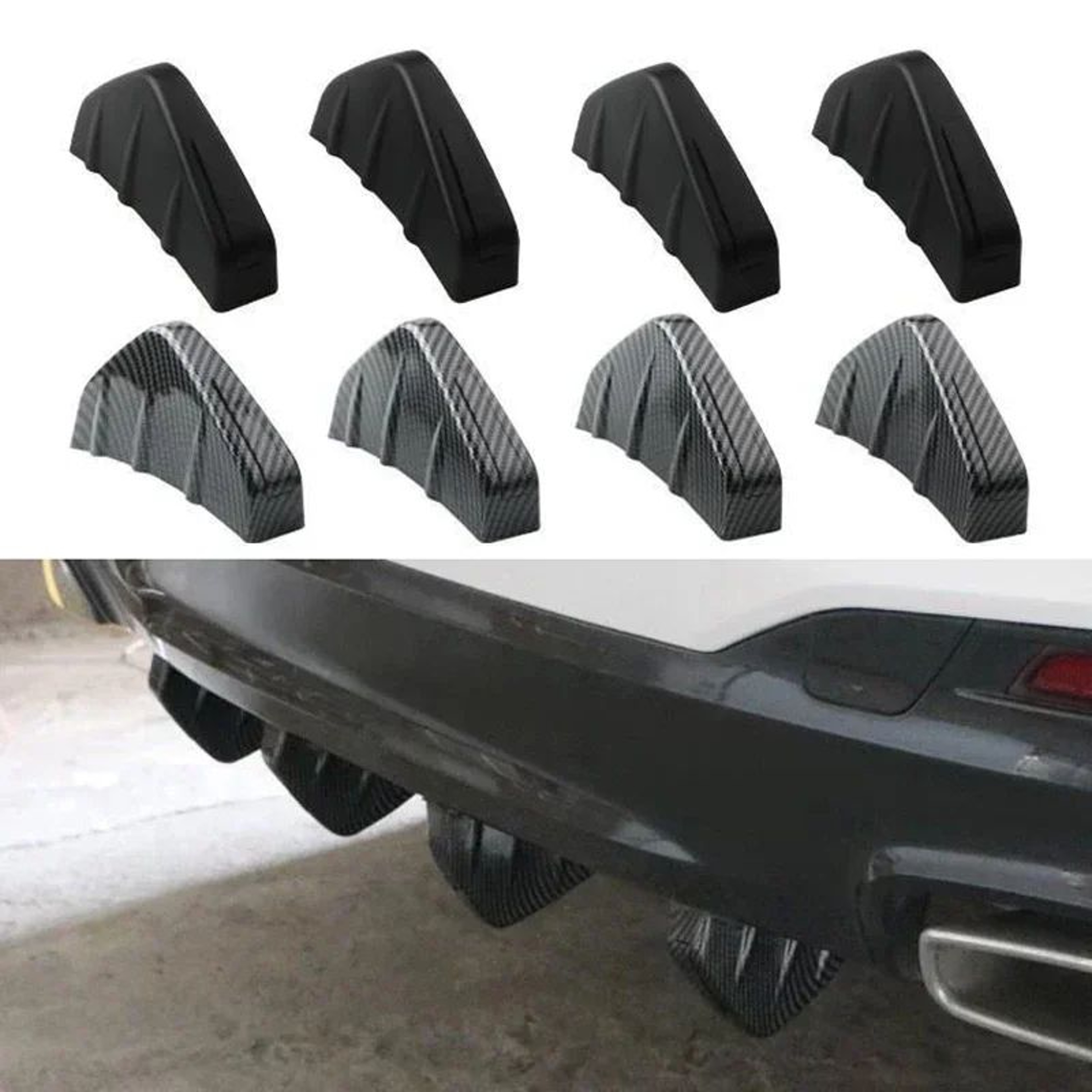 Universal ABS Rear Bumper Lip Spoiler  Mini Car Diffuser Splitter Deflector For Sporty Styling  Cha 1