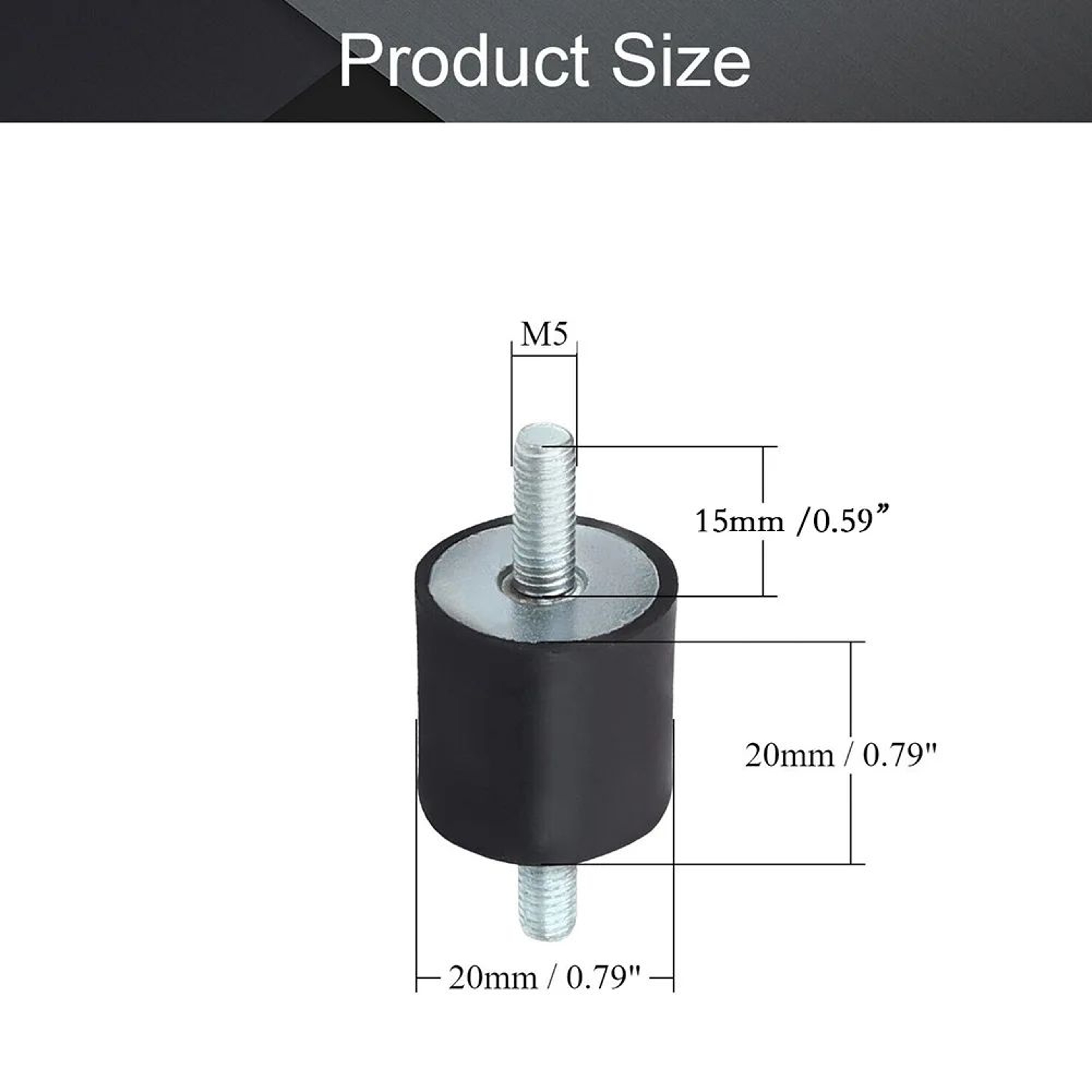 Rubber Shock Mount AntiVibration Bobbin Isolator  M3 M4 M5 M6 Metal Damper For Pumps Compressors  G 10