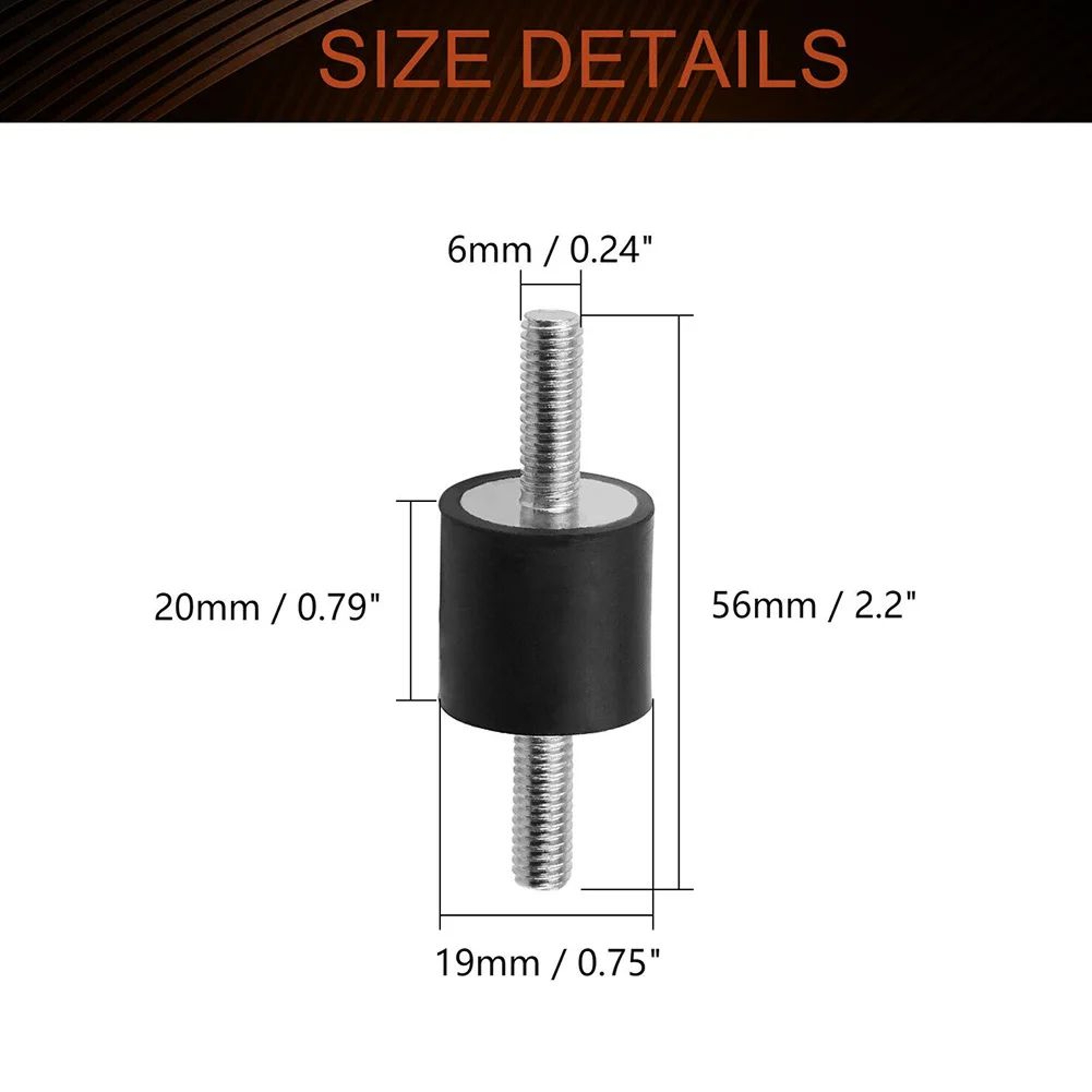 Rubber Shock Mount AntiVibration Bobbin Isolator  M3 M4 M5 M6 Metal Damper For Pumps Compressors  G 12