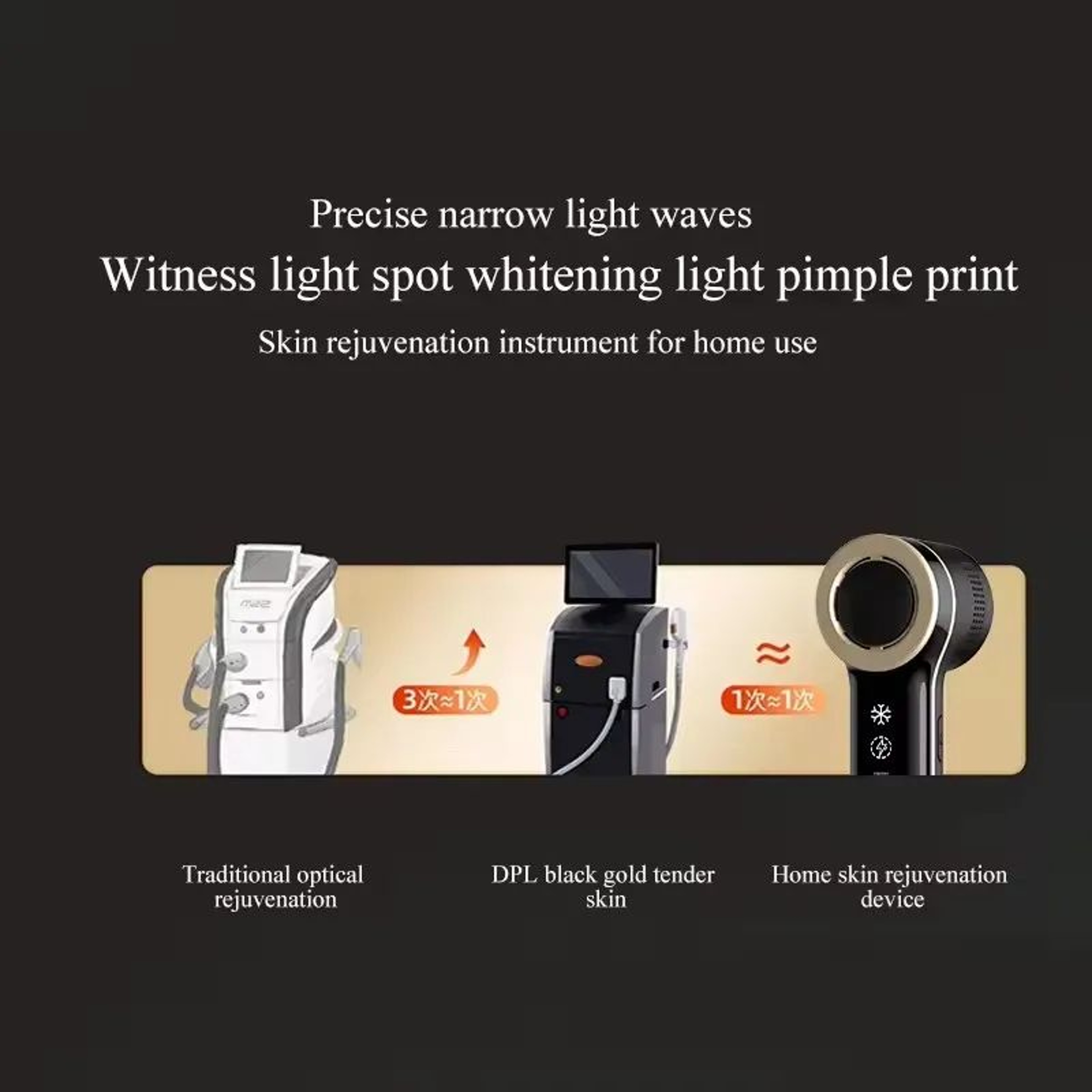 DPL LED Skin Rejuvenation Device  Sapphire Cooling Beauty Light With 3 Intensity Levels For AtHome  5