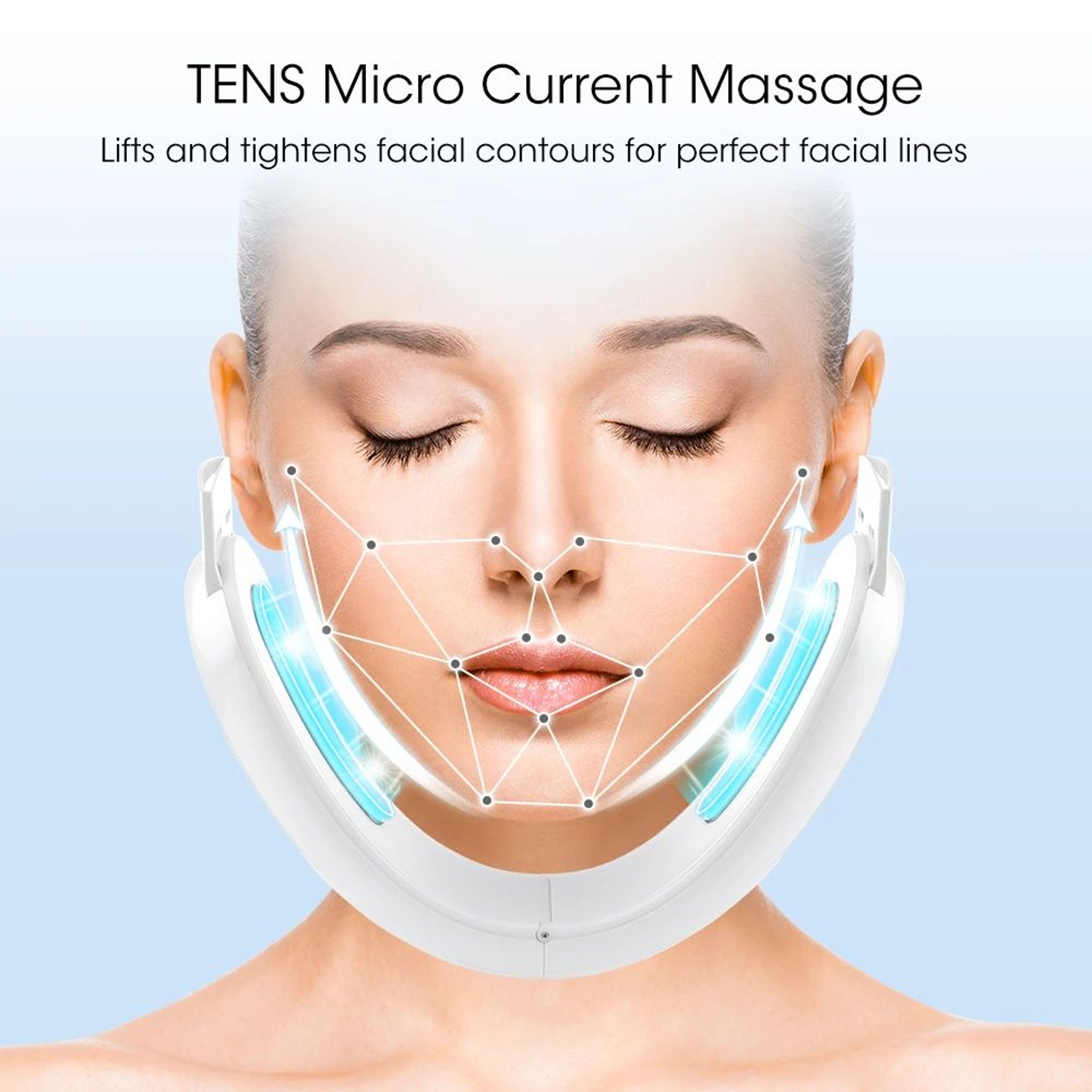 LED Photon Facial Lifting Device  TENS Microcurrent Face Slimming Massager With Vibration Remote  V 1