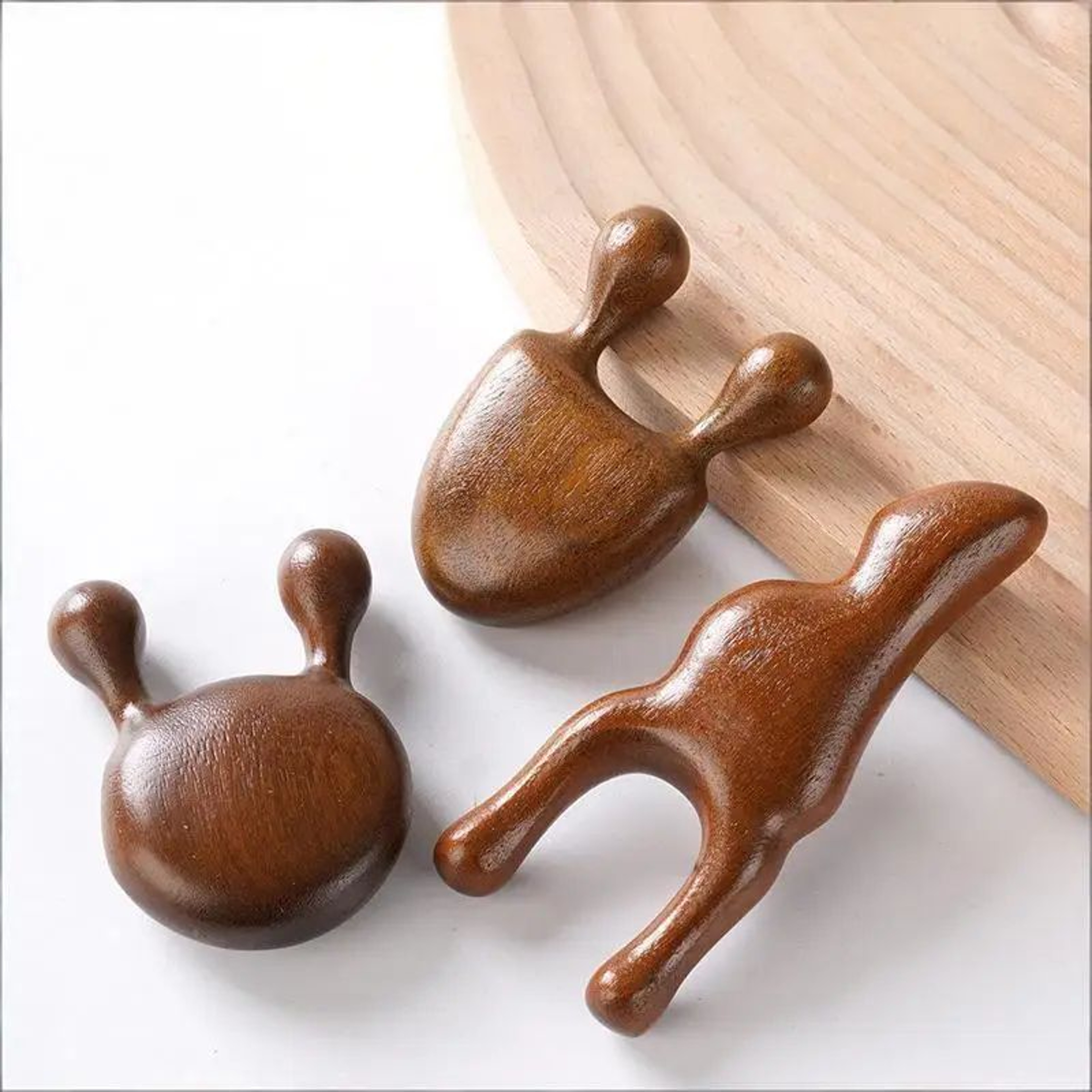 Sandalwood Face Massager  Wooden Snail Facial Massage Tool For Face Nose Eye Relief  Meridian Skin  3
