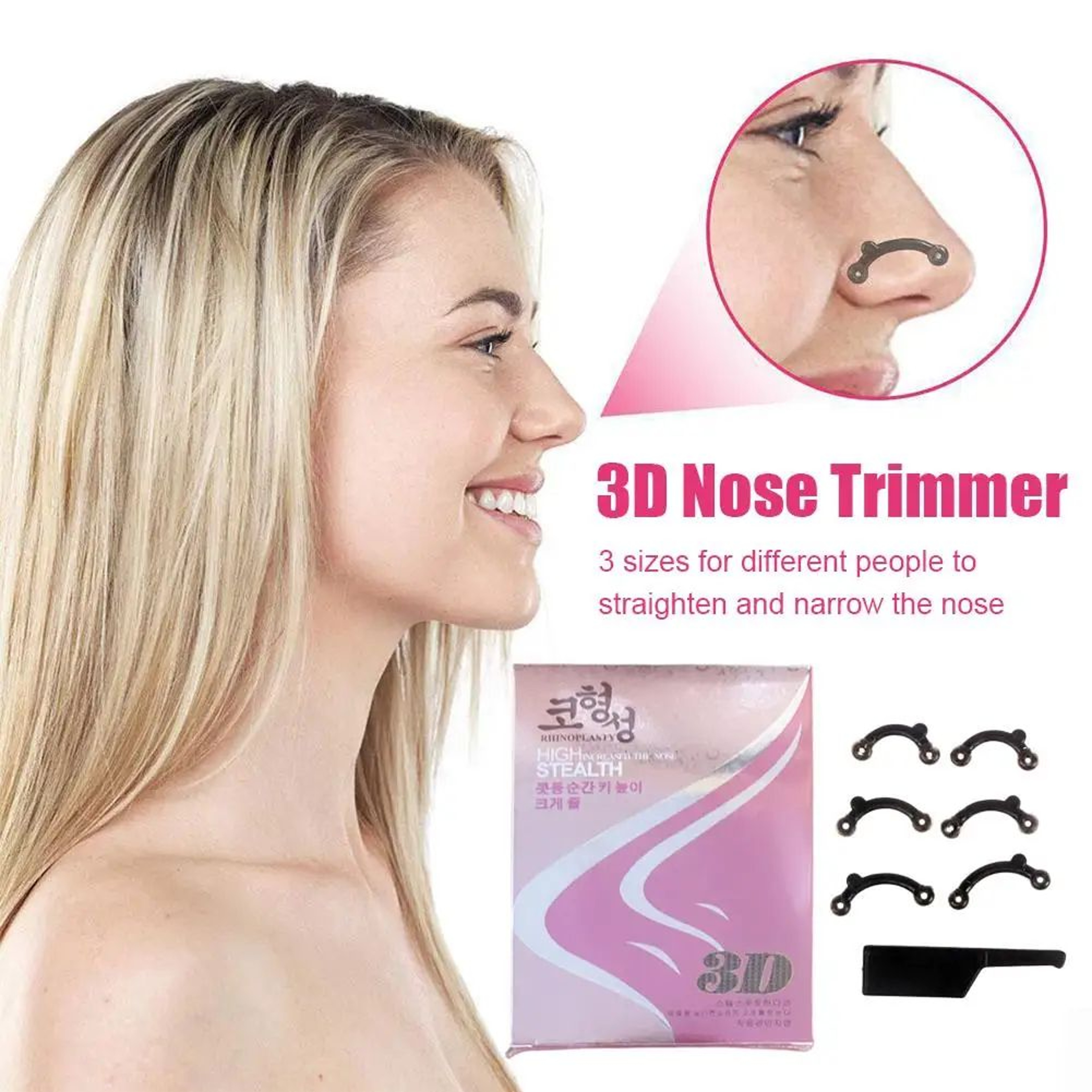 3D Nose Shaping Clip Set  Nose Lift Bridge Shaper With 3 Sizes For Nose Contouring Straightening  B 4