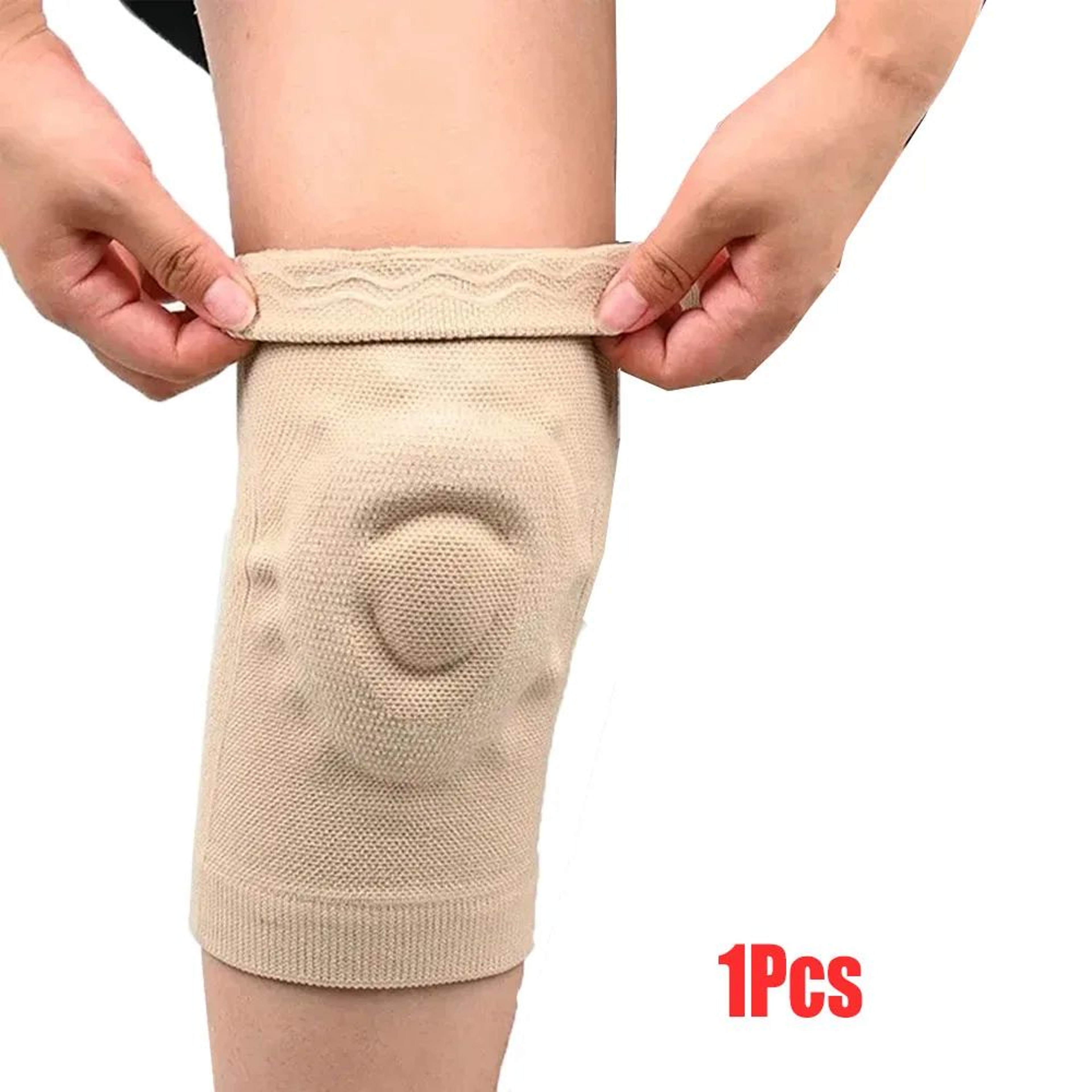 1 Pc Silicone Thin Knee Pad  Compression Knee Support Sleeve For Sports Fitness Running Basketball  7