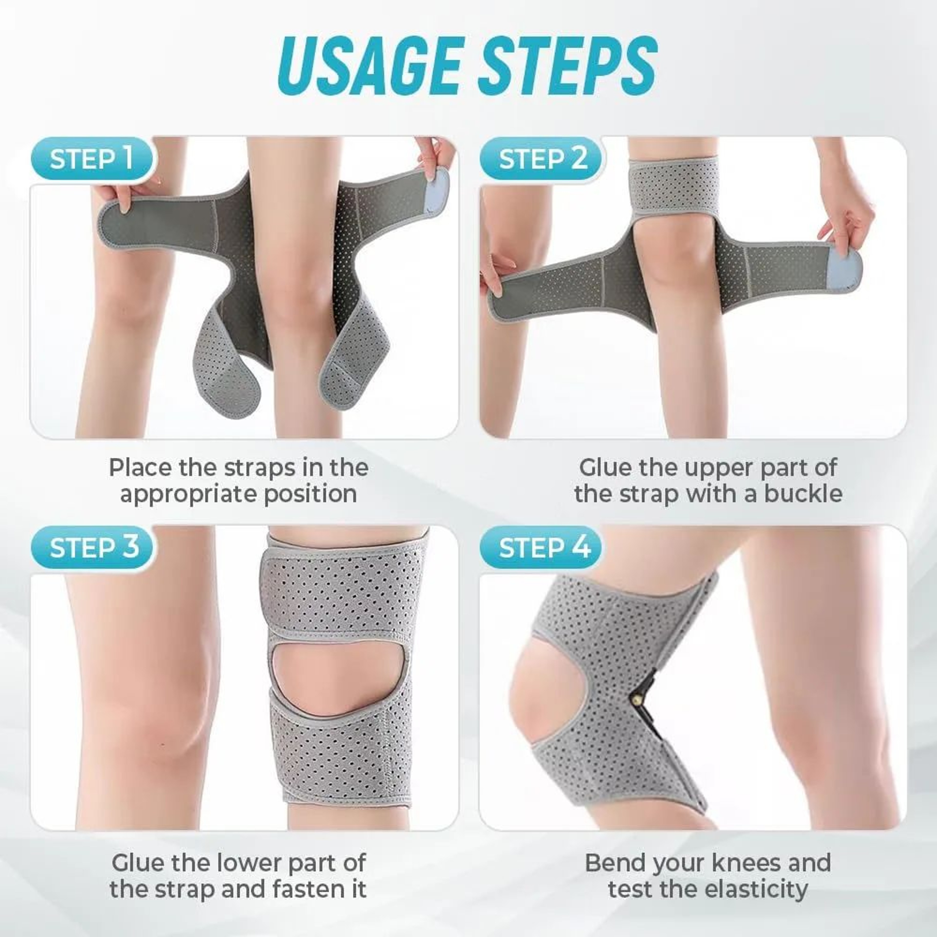 Power Spring Knee Support Pad  Adjustable Knee Brace With Lift Assist For Joint Stability Sports  P 5
