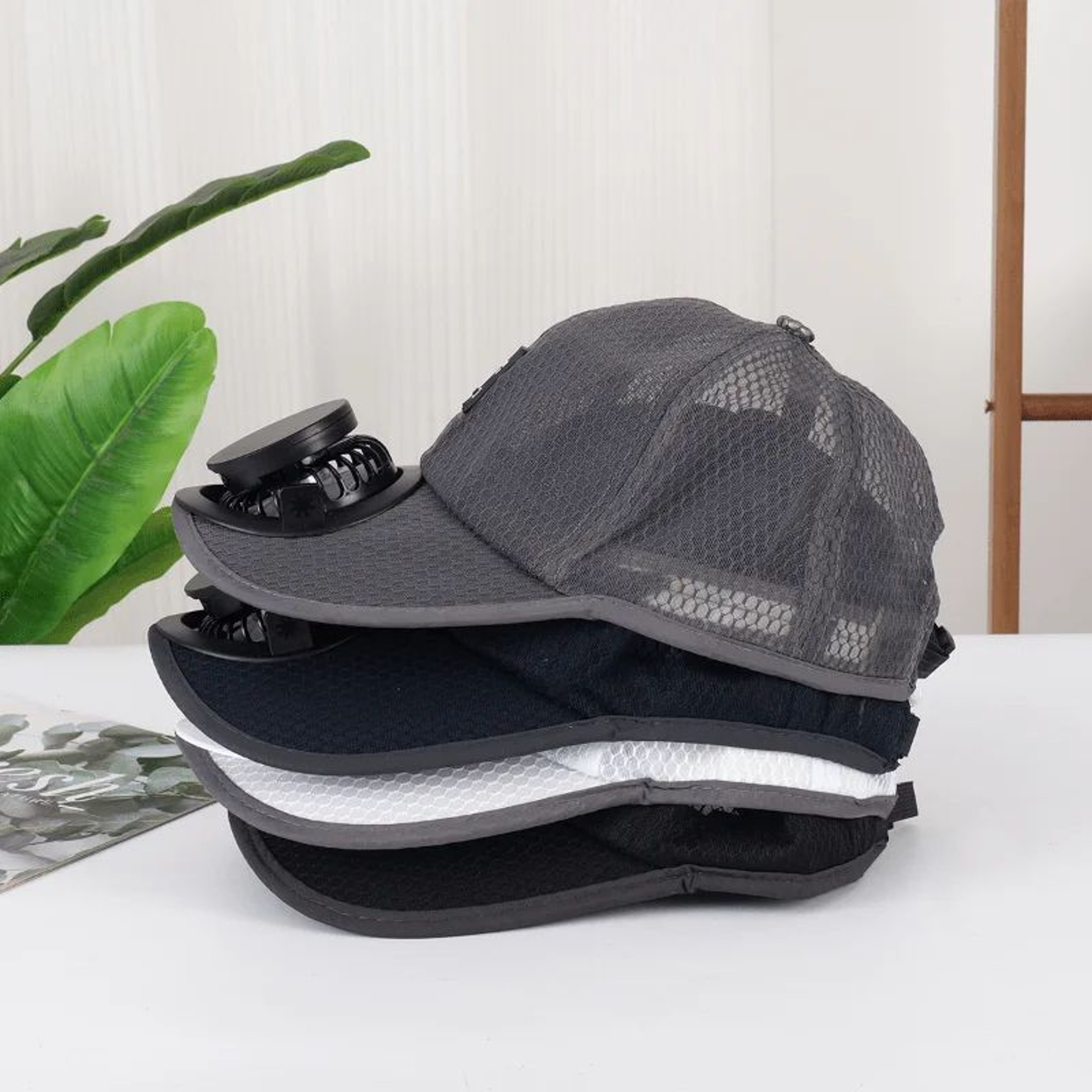 Breathable Solar Fan Sun Hat  USB Rechargeable Cooling Baseball Cap With UV Sun Protection For Outd 4