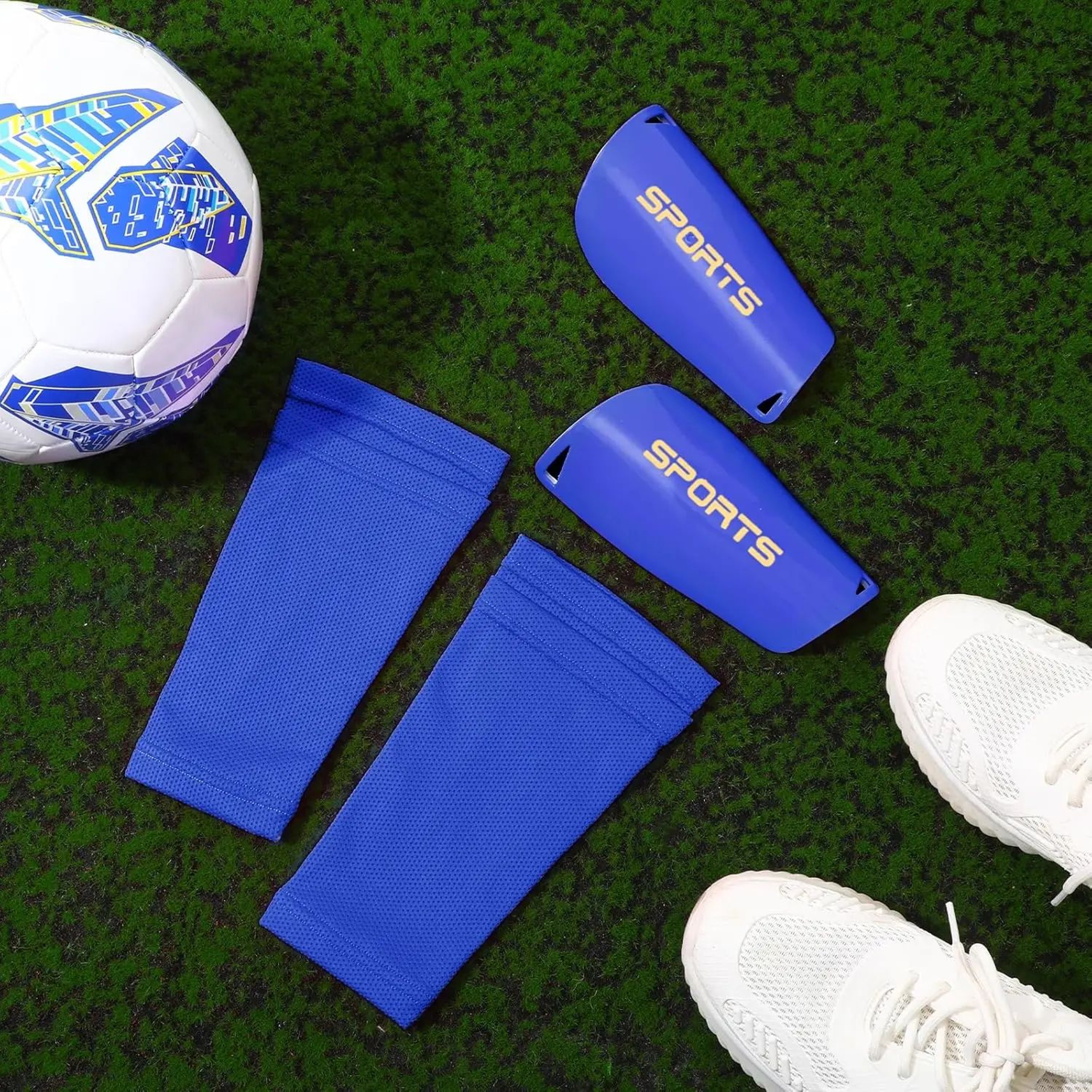 Soccer Shin Guards With Sock Sleeves  EVA Shin Pads For Kids Youth  Adults Football Leg Protection  3