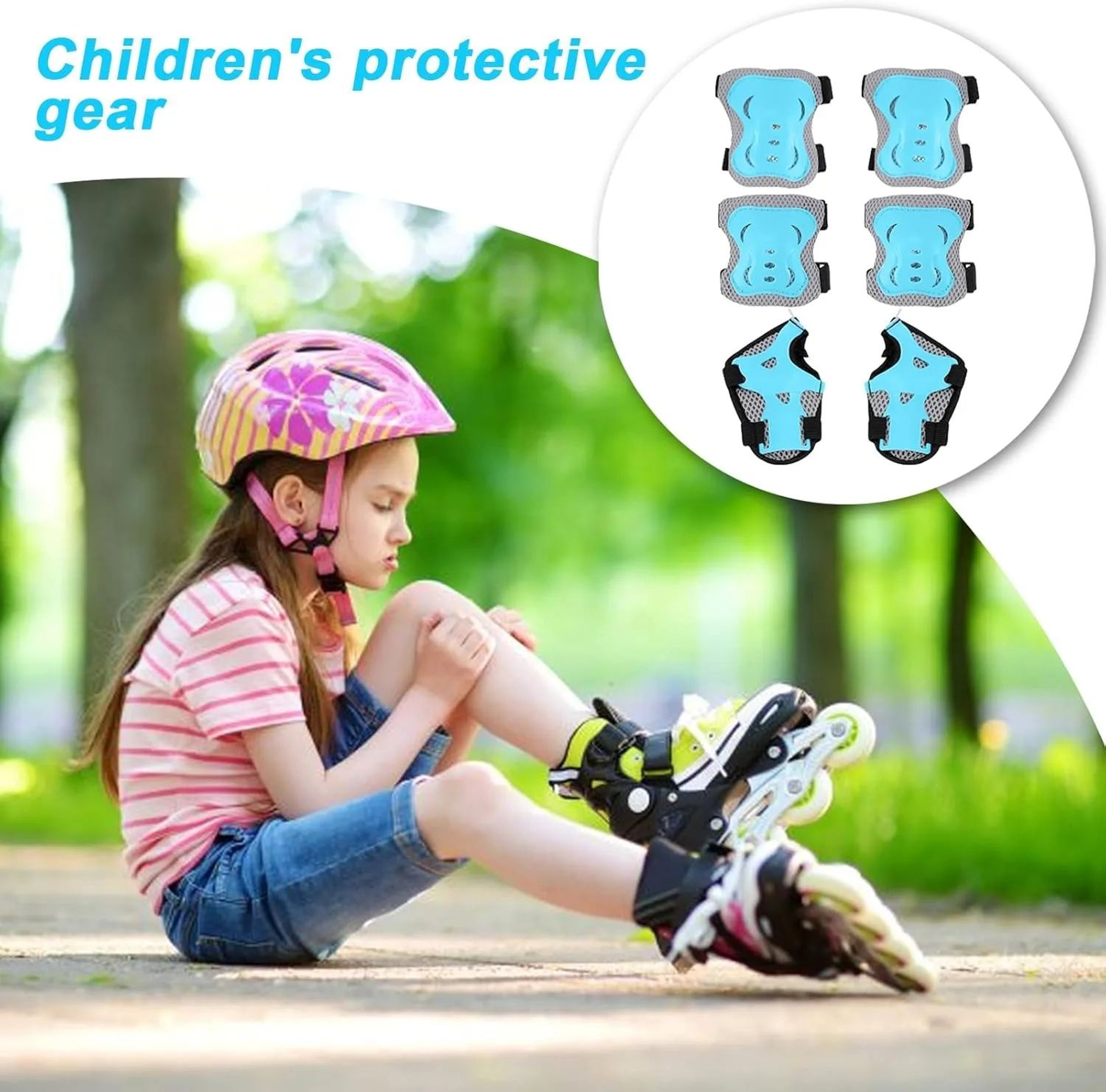 6in1 Kids Knee Pads Elbow Pads  Wrist Guards Set For Ages 310  Protective Gear For Skating  Cycling 1