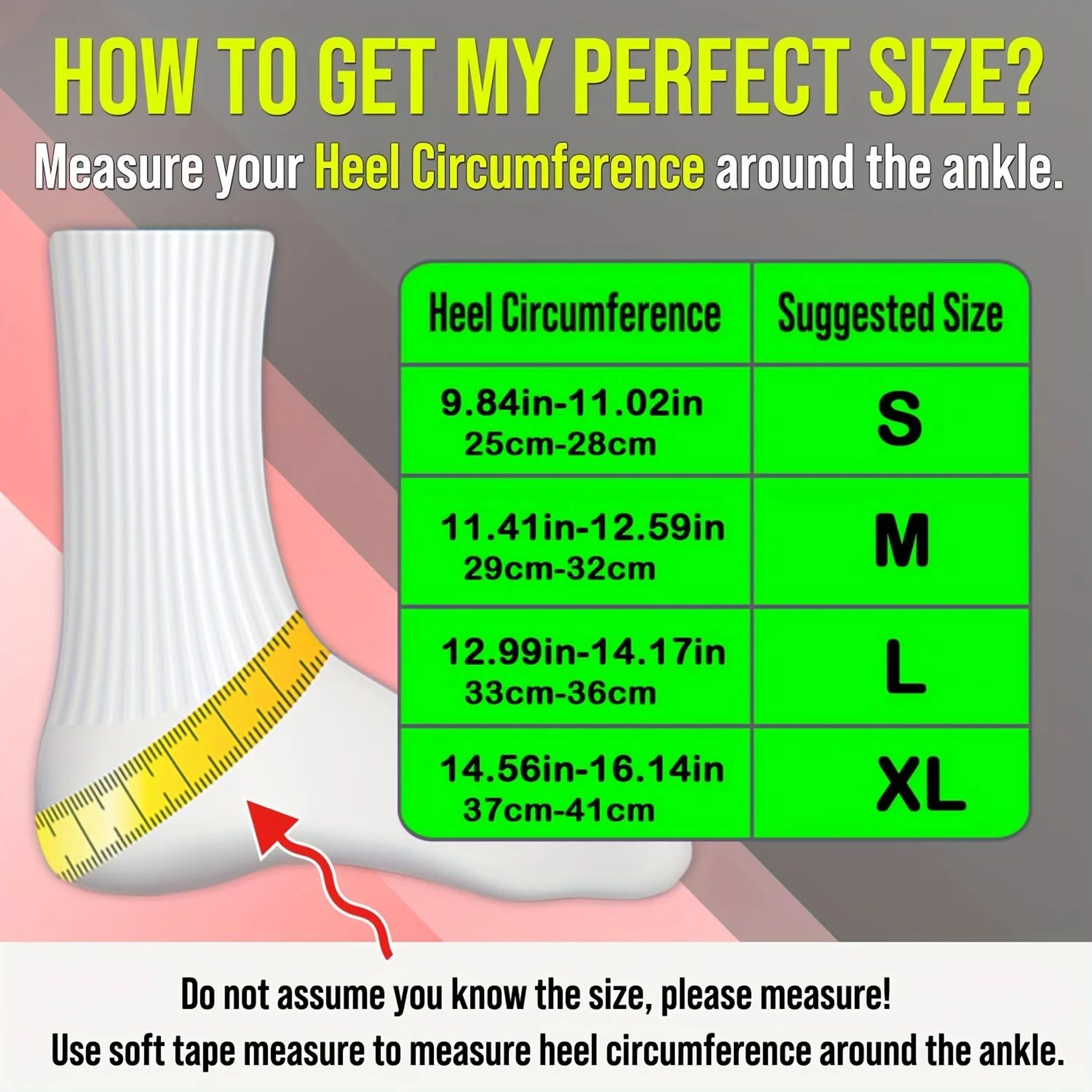 Adjustable Ankle Brace Compression Sleeve  Arch Support Sock For Plantar Fasciitis Tendon Support   5