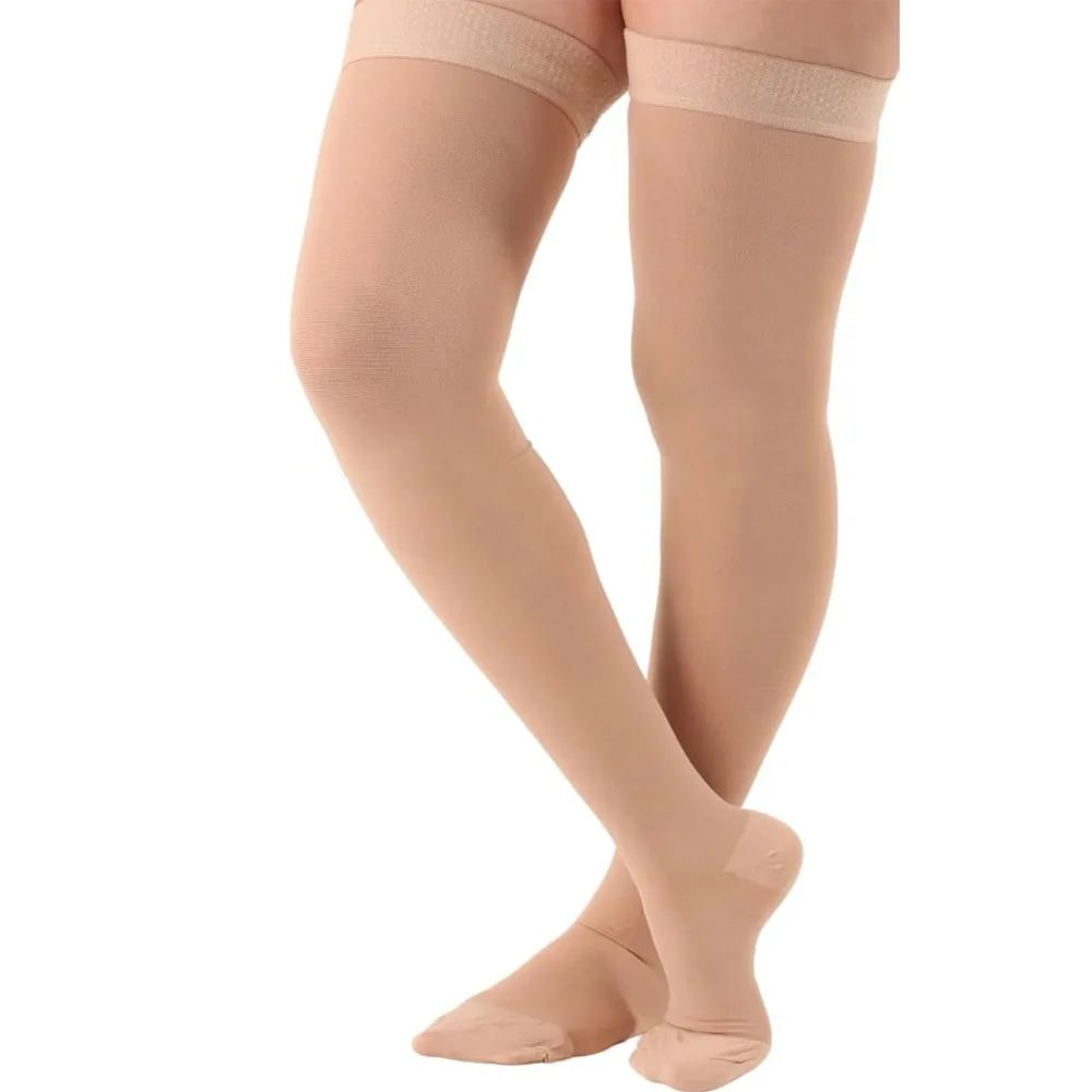 1 Pair OvertheKnee Compression Stockings  Thigh High Nylon Support Socks For Running Travel  Everyd 5