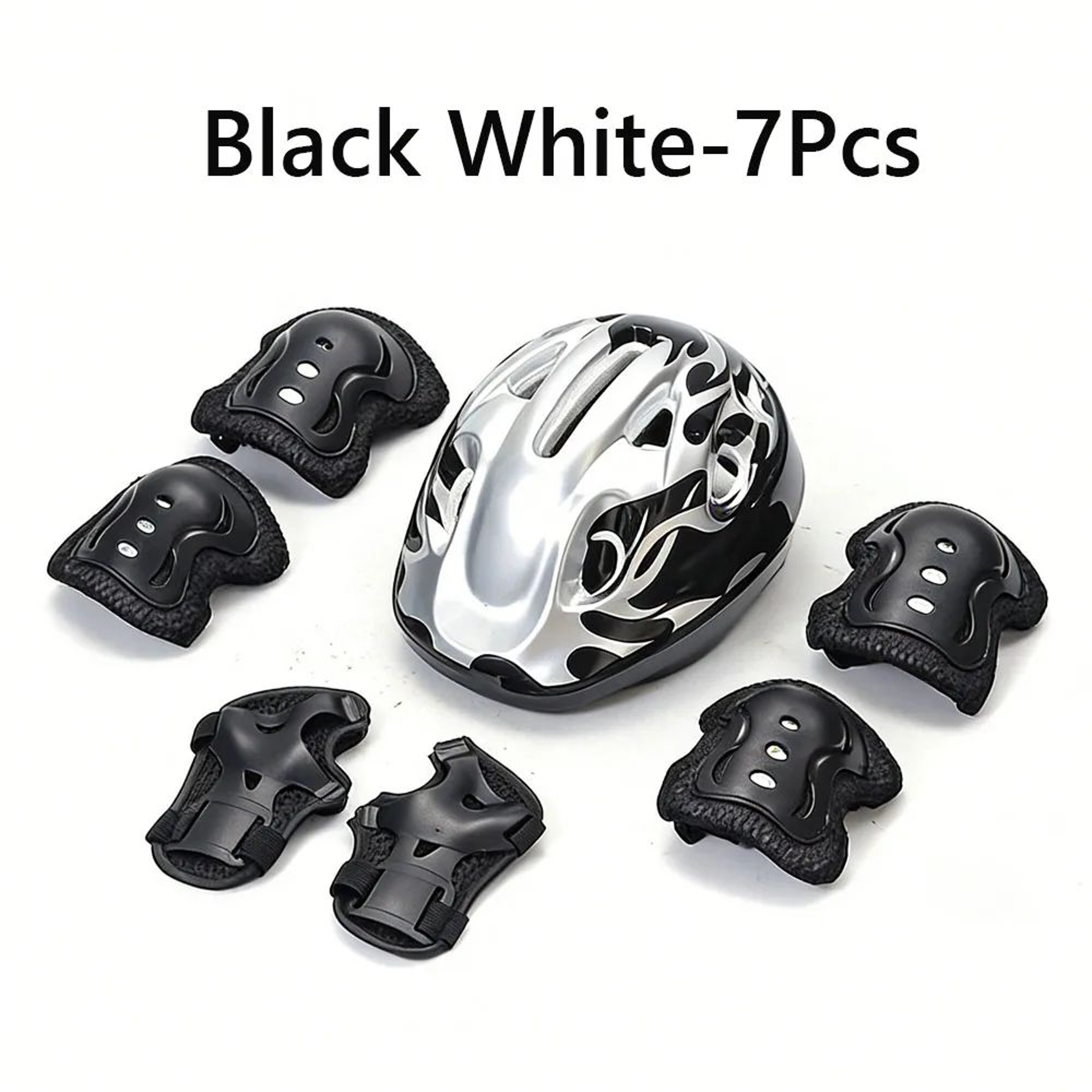 Kids Skating Protective Gear Set  Helmet Knee Pads Elbow Pads  Wrist Guards For Roller Skating  Ska 6