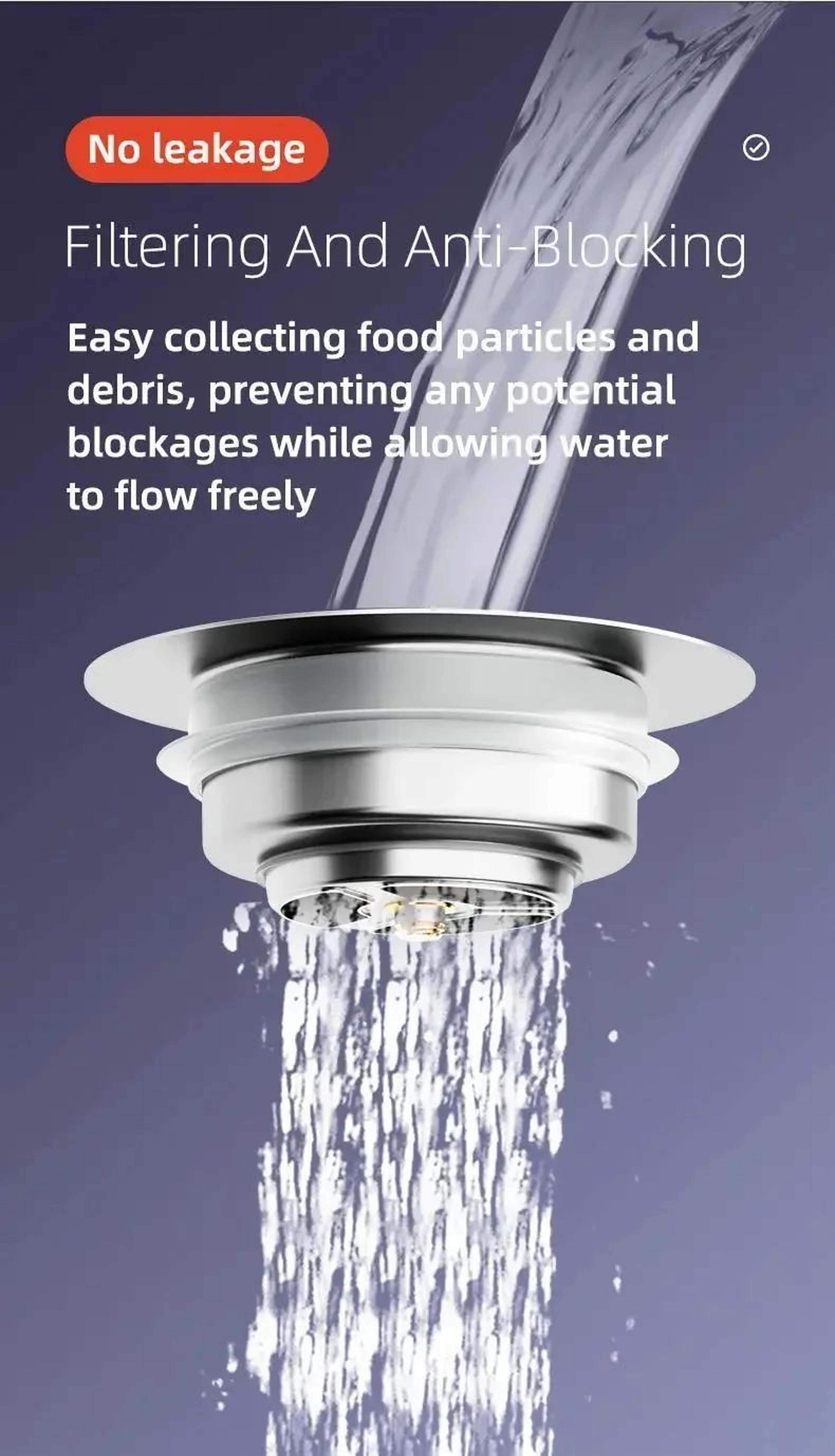 3in1 Stainless Steel Kitchen Sink Strainer PopUp Stopper  AntiClog Basket Drain Filter  Odor Blocke 2