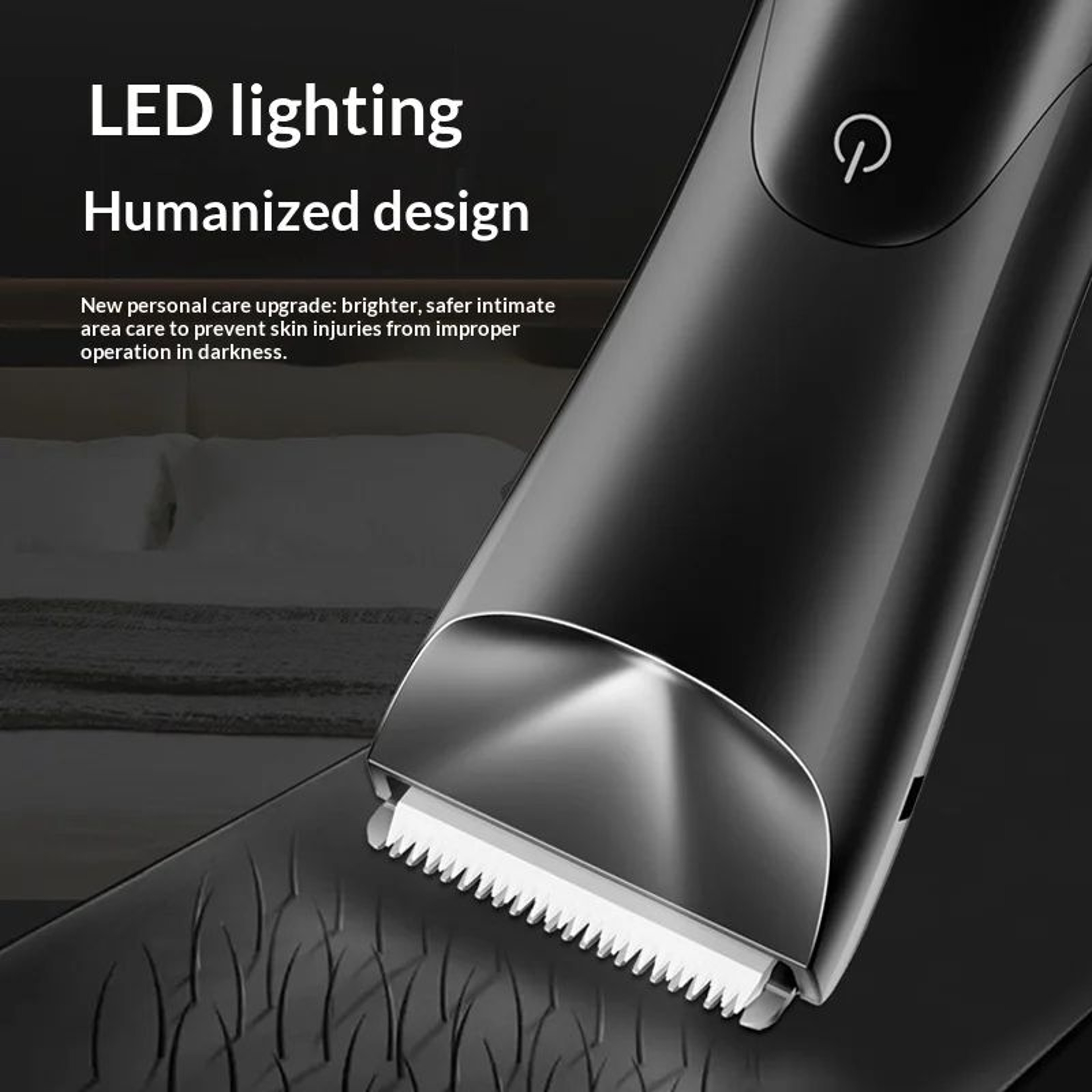 Electric Groin Hair Trimmer For Men  Waterproof Body  Pubic Groomer With Ceramic Blade  USB Recharg 1