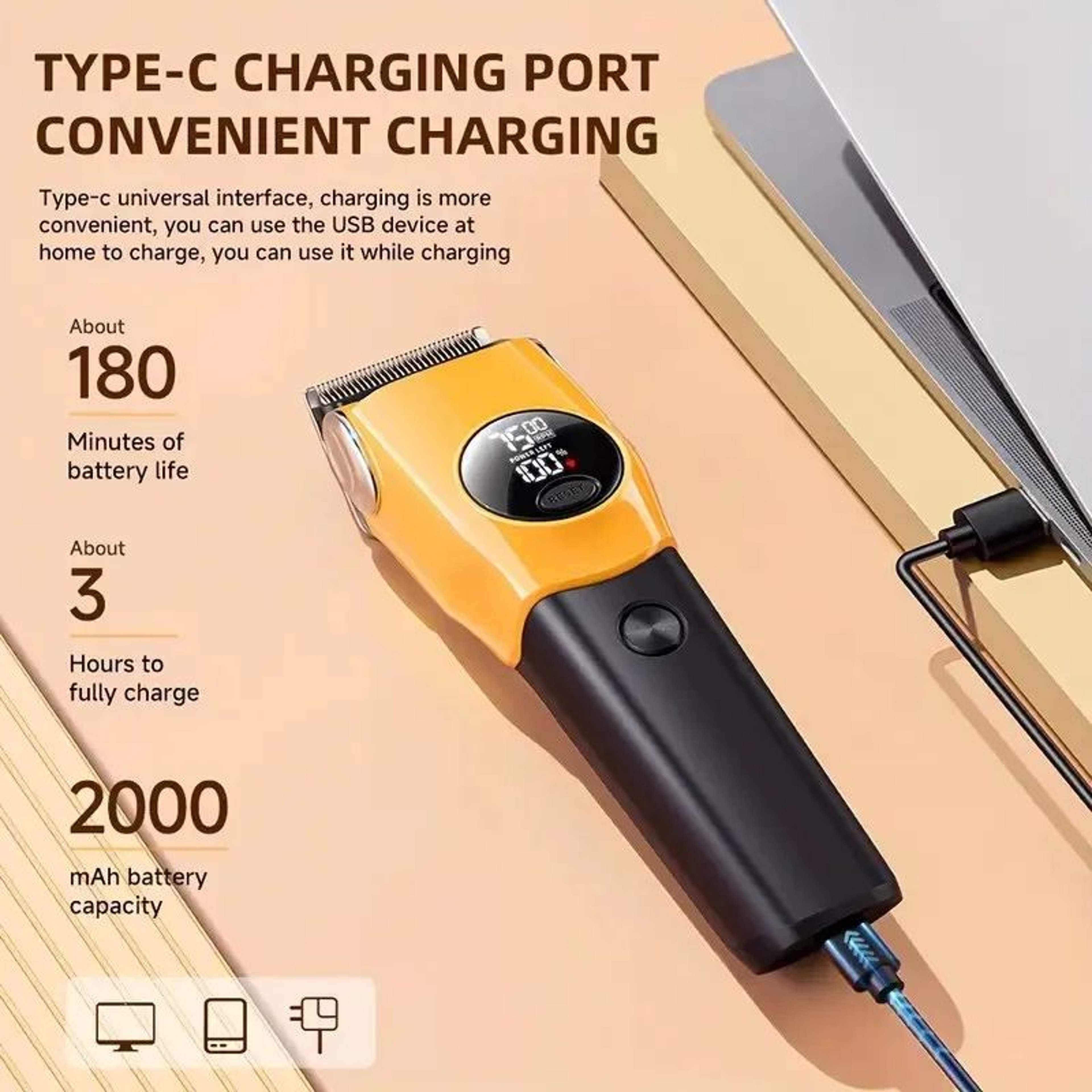 Professional Rechargeable Pet Clipper  LED Dog  Cat Hair Trimmer Grooming Shaver For Small Medium   5