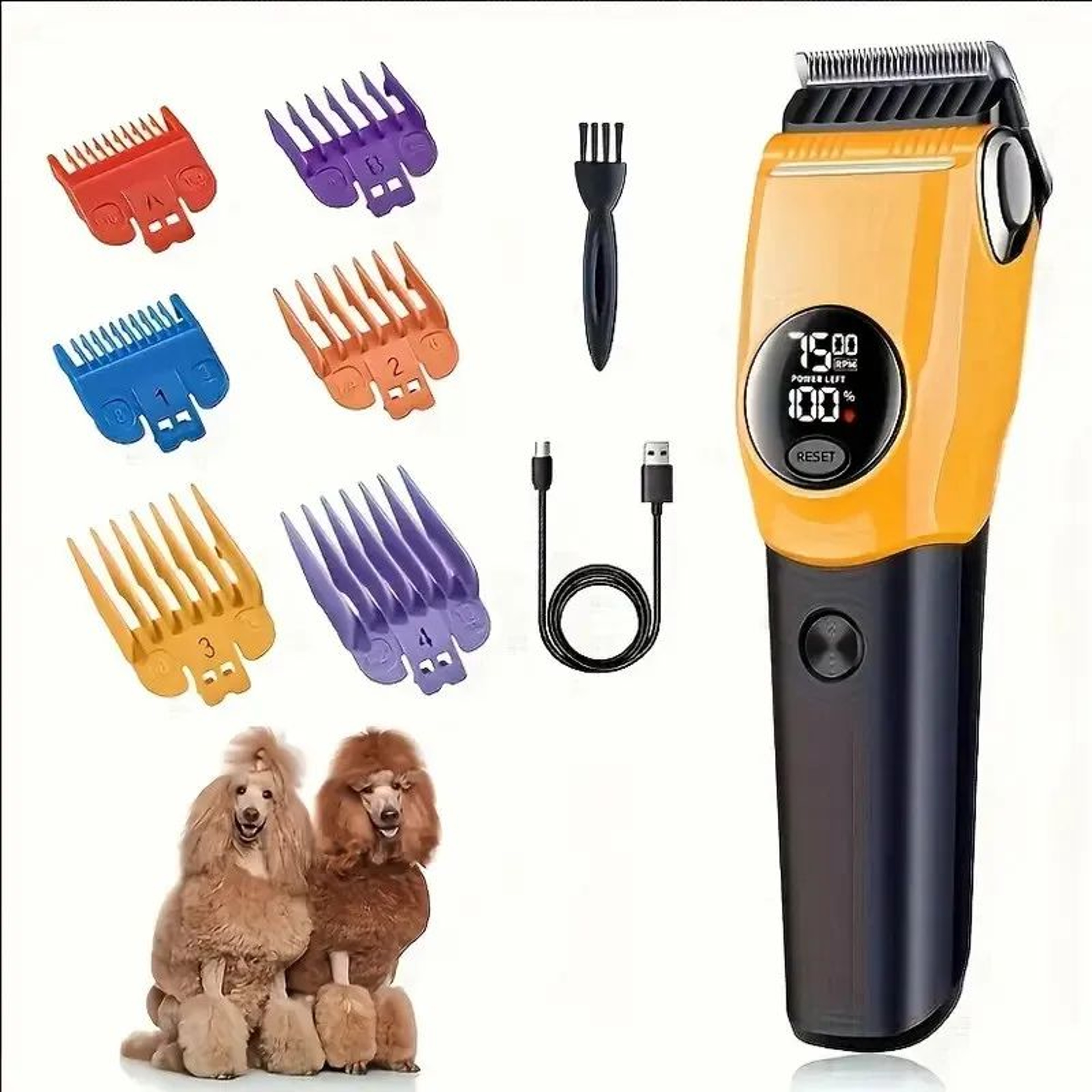 Professional Rechargeable Pet Clipper  LED Dog  Cat Hair Trimmer Grooming Shaver For Small Medium   6
