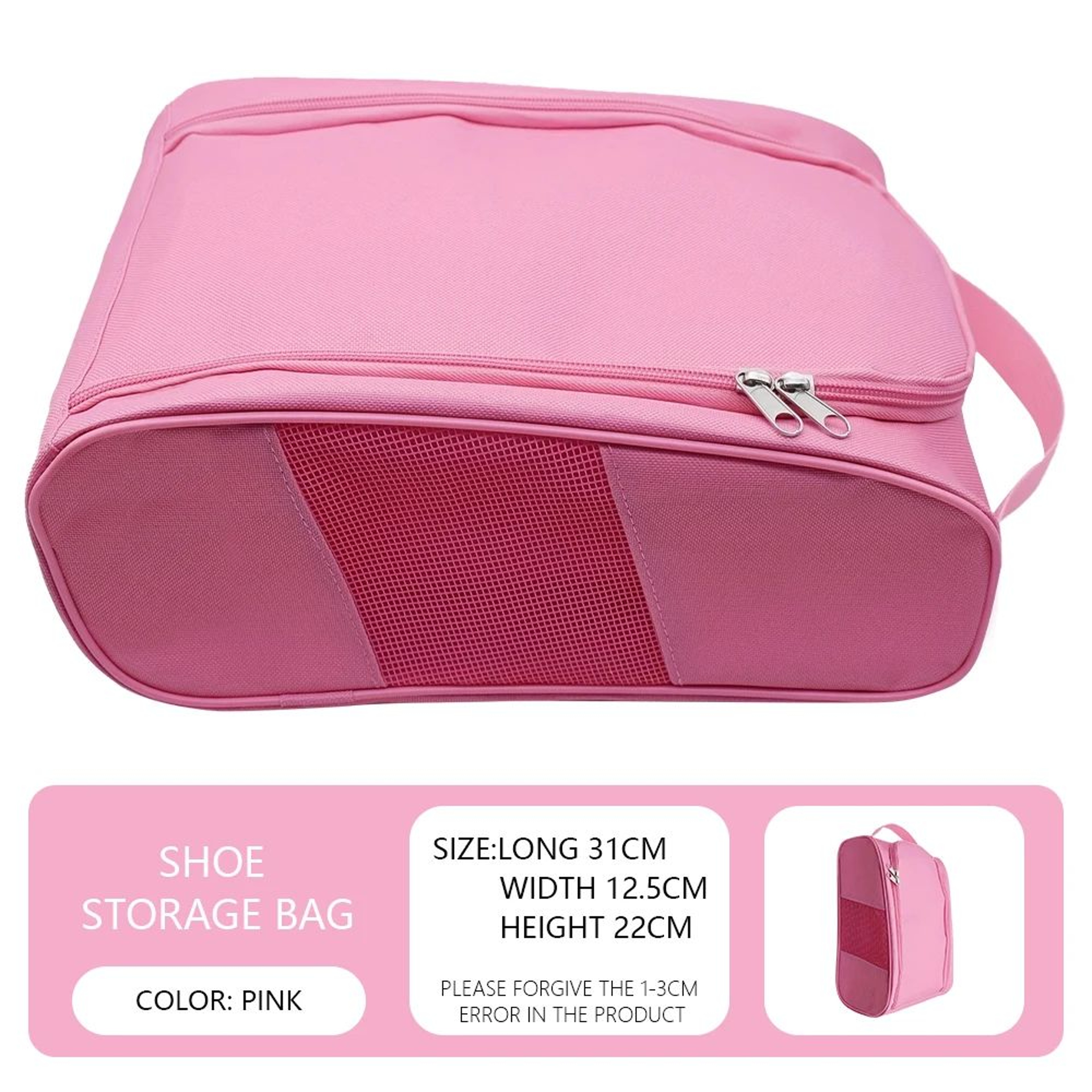 Breathable Golf Shoe Bag  Portable Sports Shoe Storage Travel Organizer With Carry Handle For Men   9