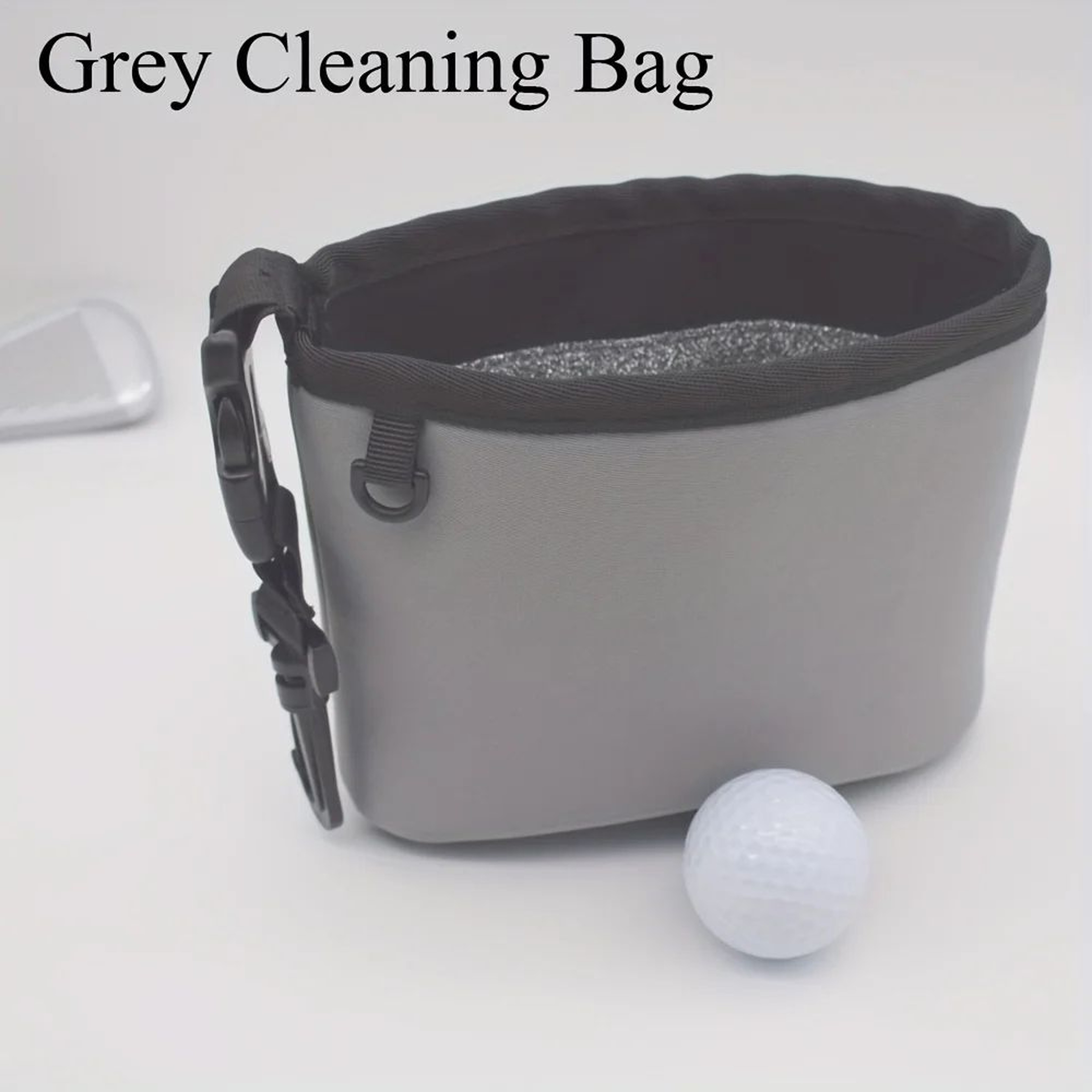 Golf Club Cleaning Bag WearResistant Cleaning Pouch With Golf Ball Organizer Pocket Golf Bag Access 8